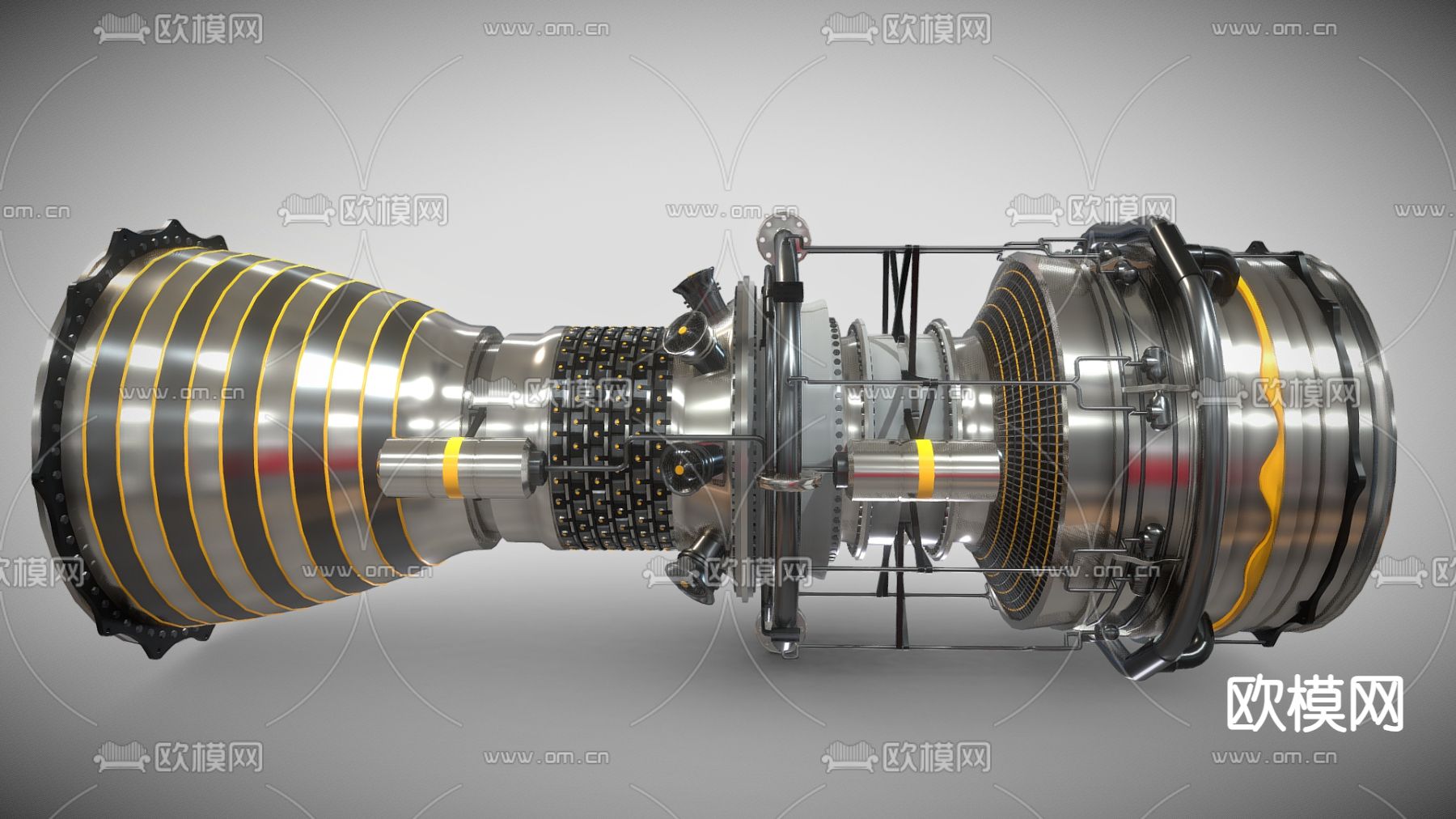 航空发动机 航空引擎 发动机su模型下载（渲染图1）