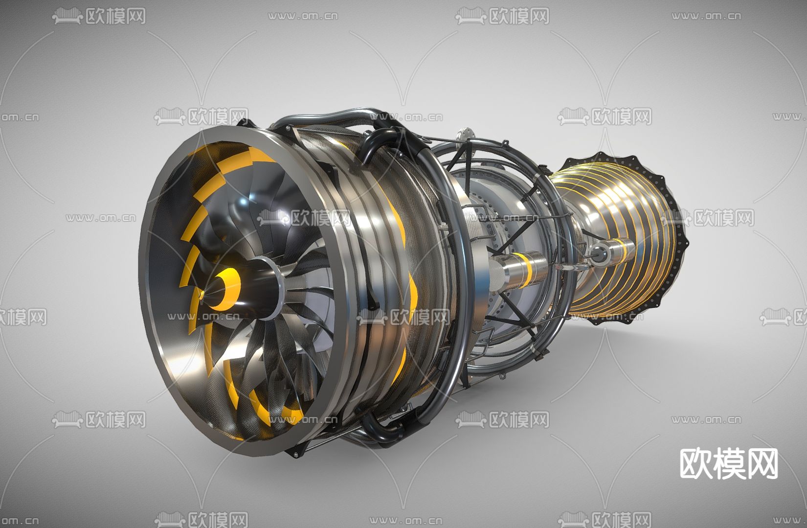 航空发动机 航空引擎 发动机su模型下载（渲染图3）