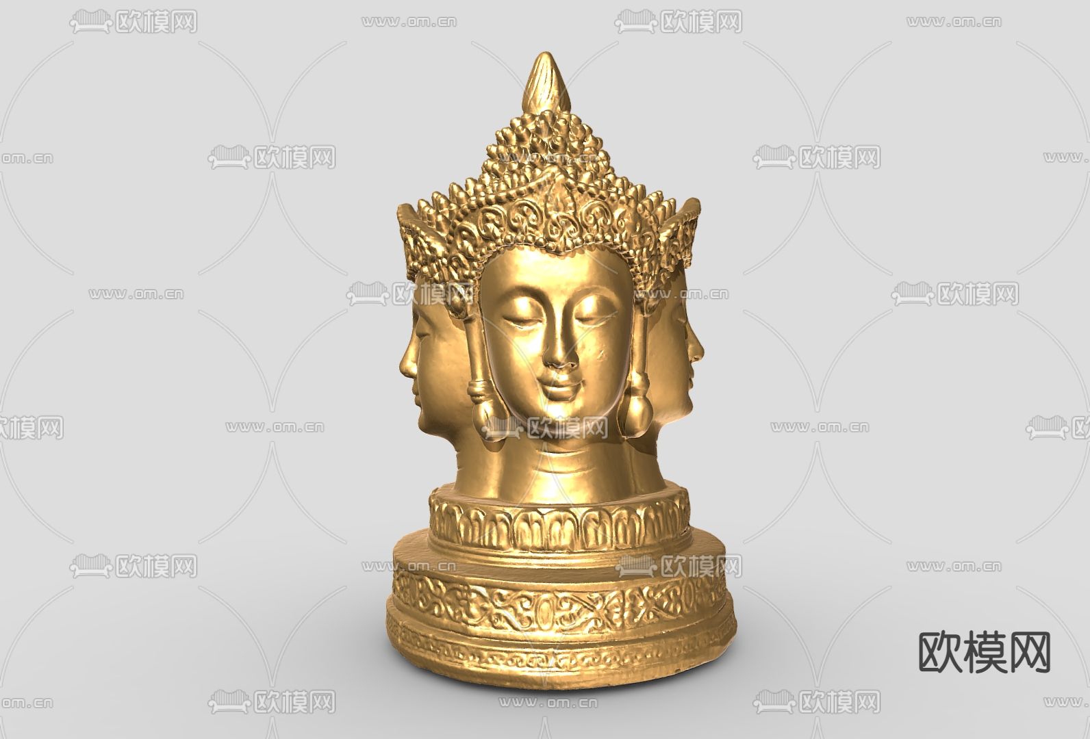 中式佛像雕塑 佛祖摆件 中式宗教摆件su模型下载（渲染图1）