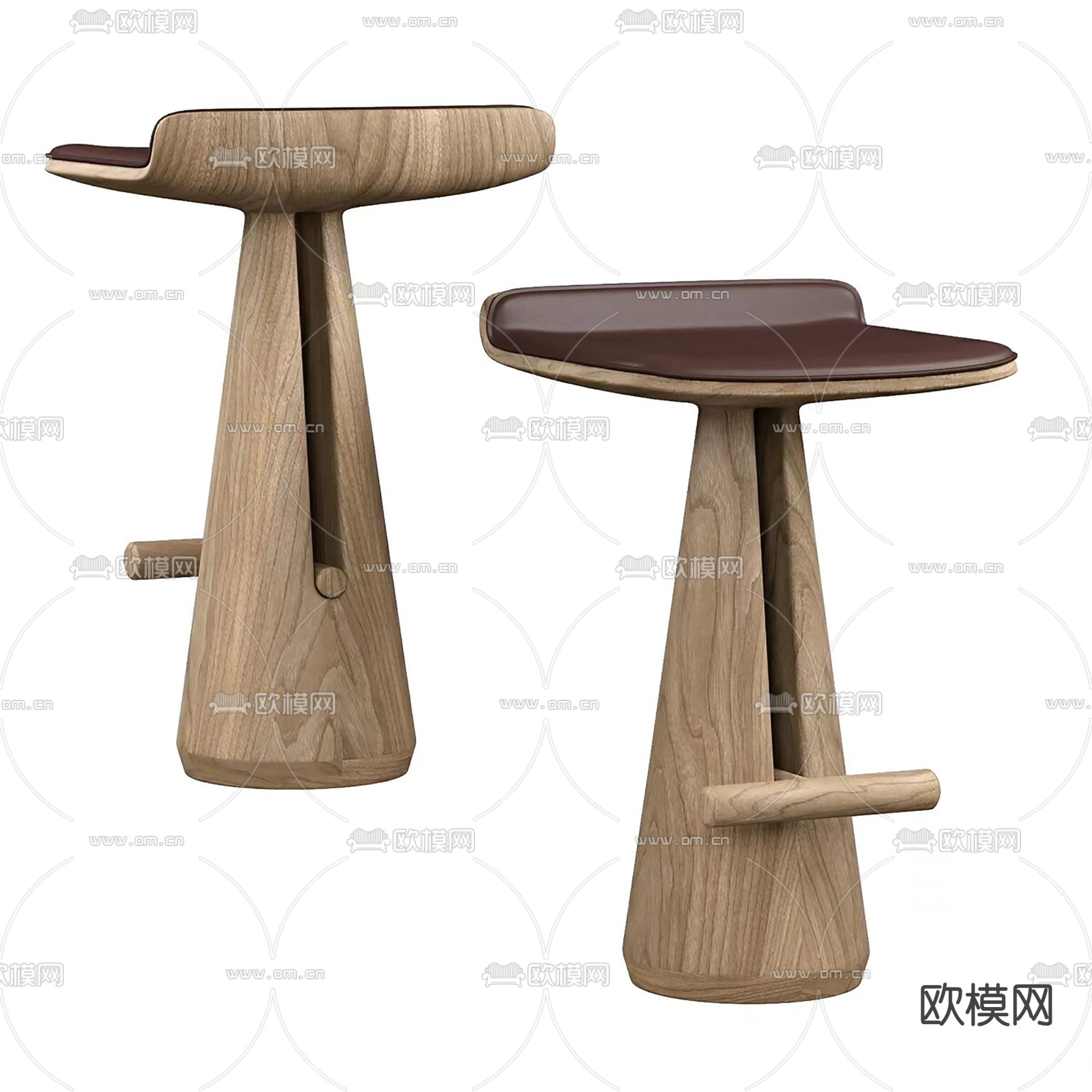 Lum吧台椅3d模型下载（渲染图2）