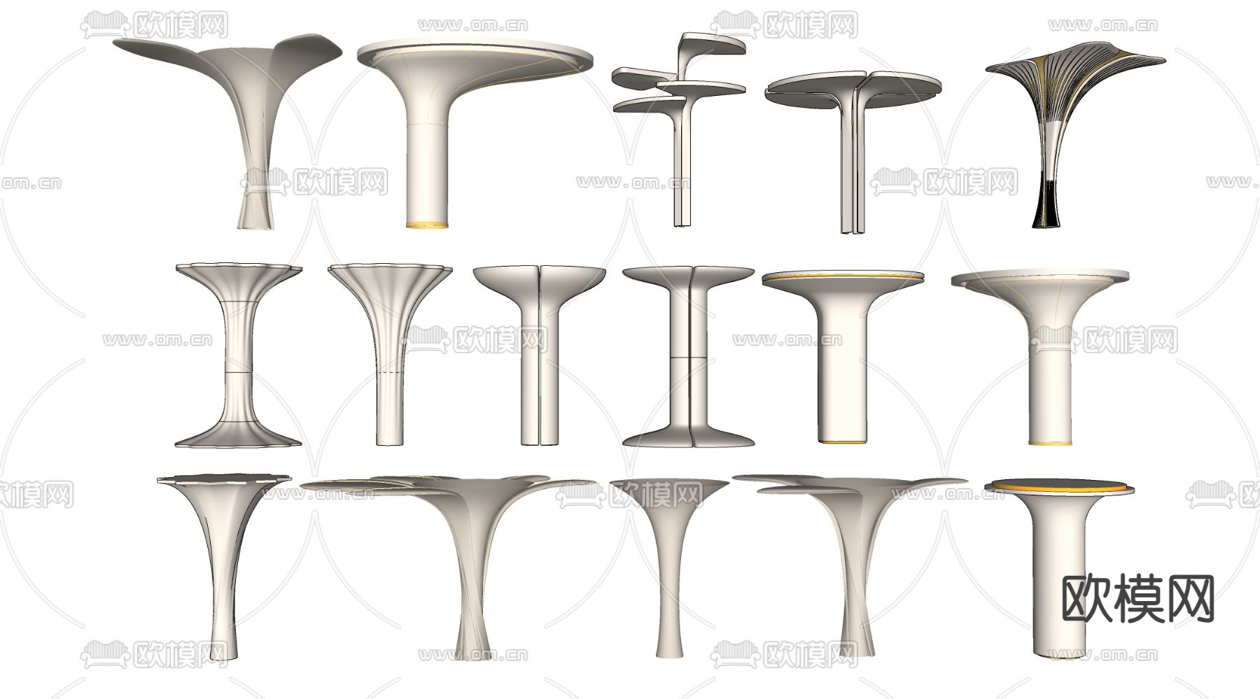 异形柱 造型柱 装饰柱 包柱 柱子su模型下载（渲染图3）