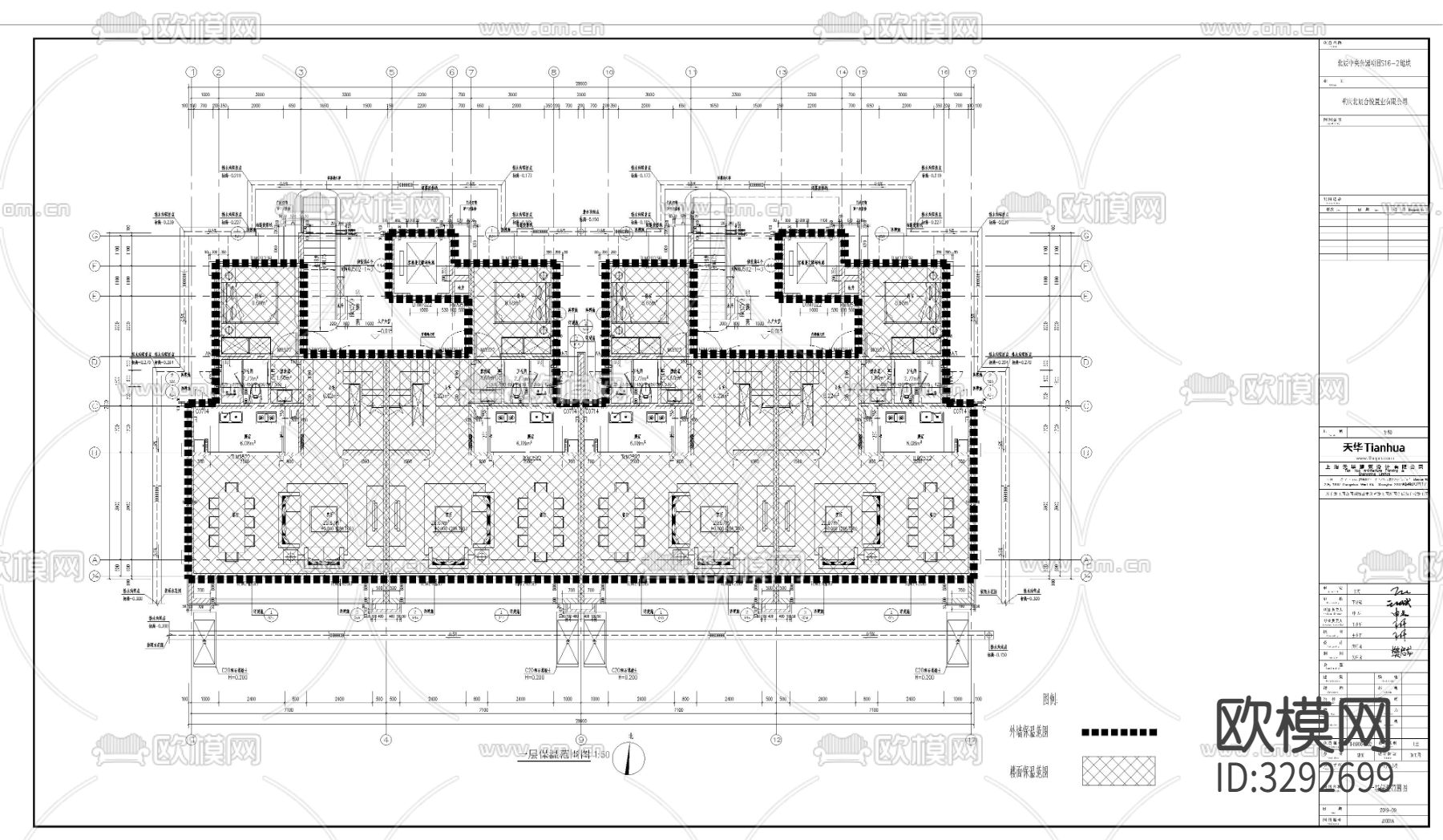 小区地块绿色建筑cad施工图下载（渲染图7）
