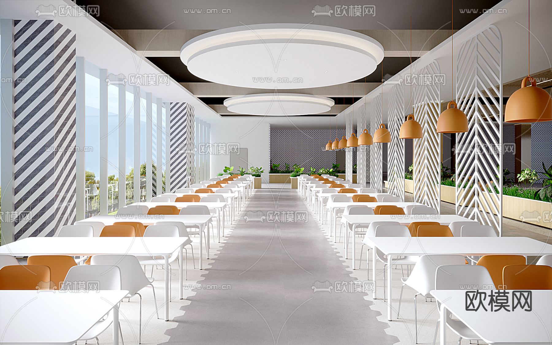 现代快餐店3d模型下载