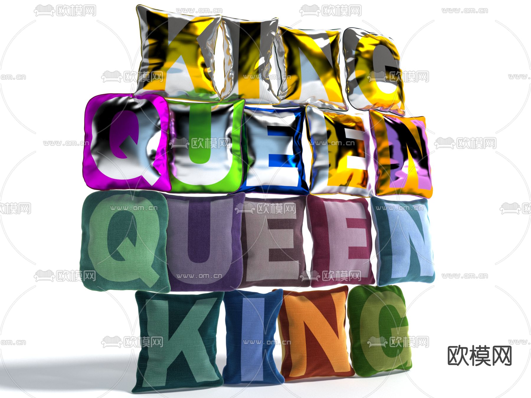 枕头 抱枕 靠枕3d模型下载