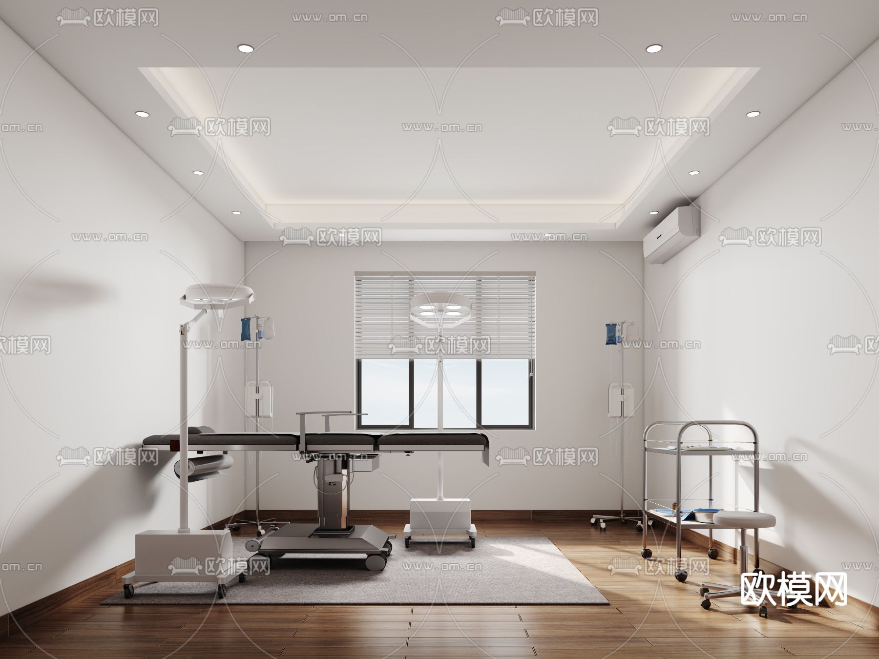 现代医院 检查室 手术室3d模型下载