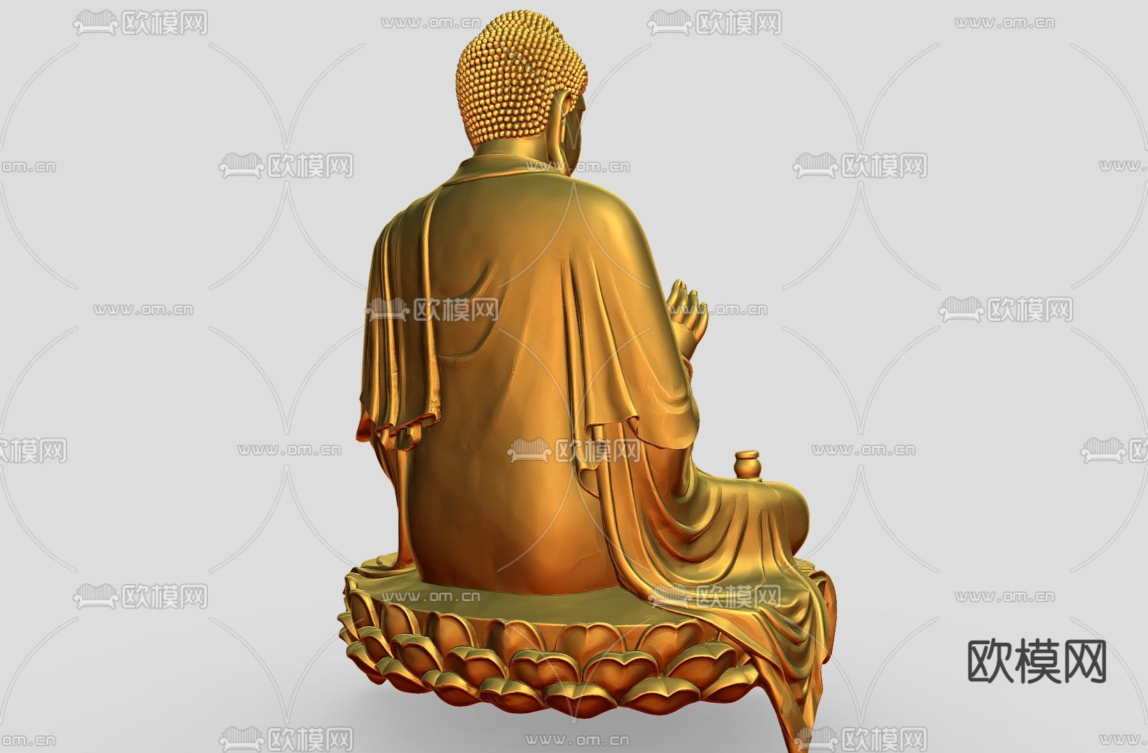 中式佛像雕塑 佛祖摆件 中式宗教摆件su模型下载（渲染图3）