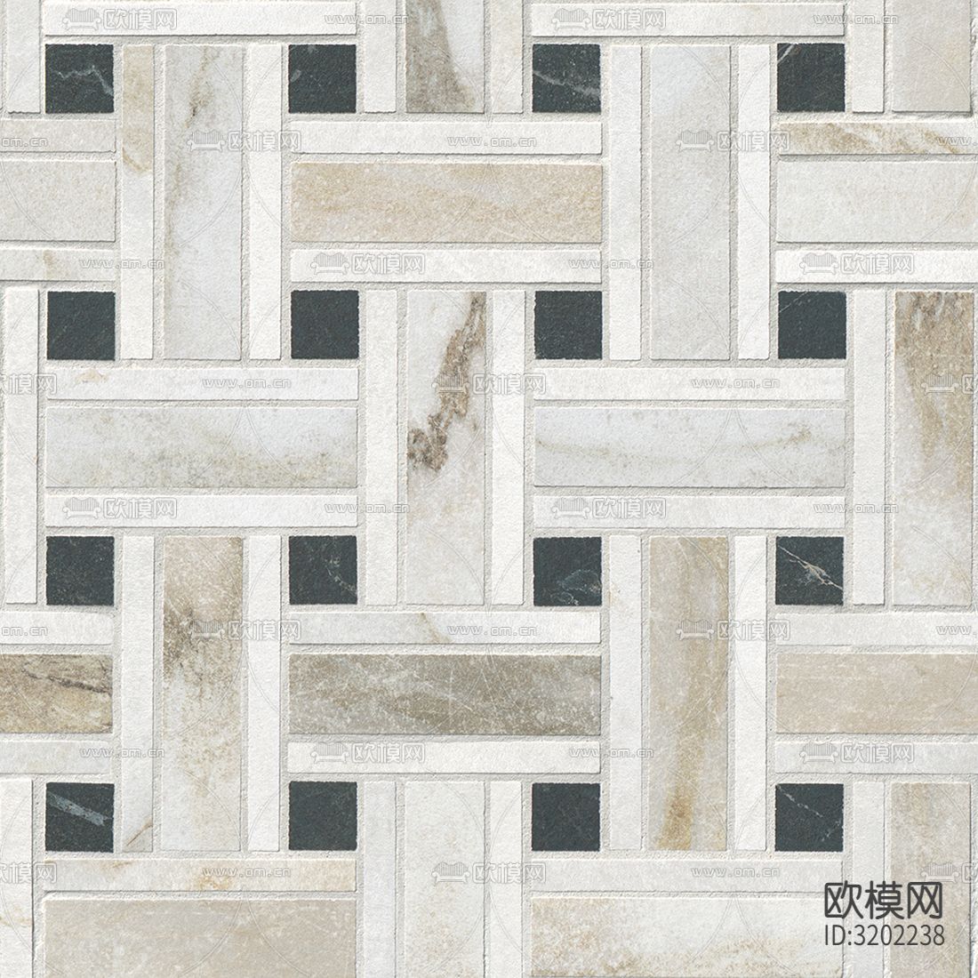 灰色现代简约石材拼花 花砖贴图下载