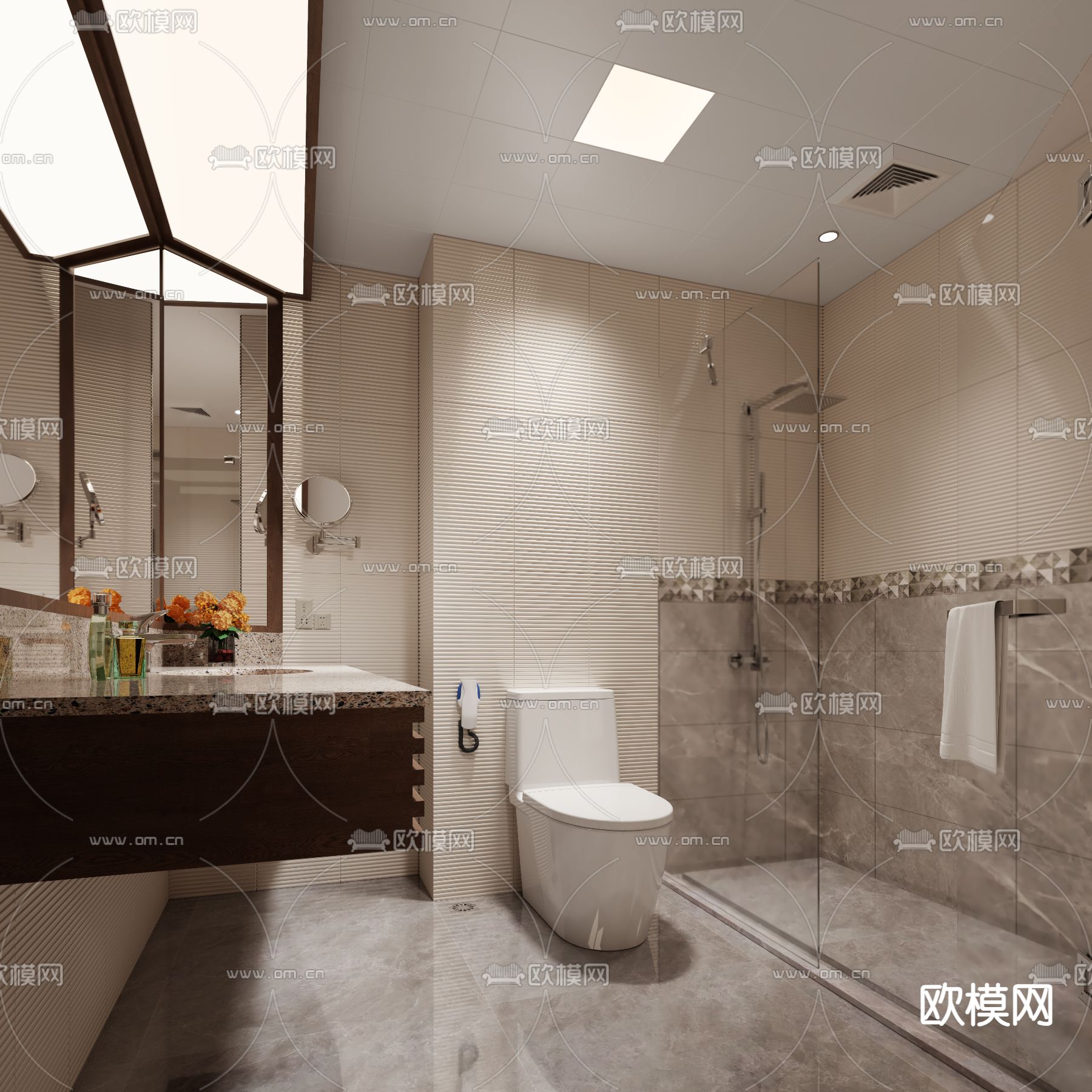 酒店卫生间3d模型下载