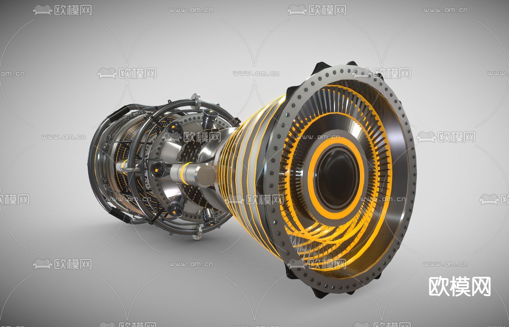 航空发动机 航空引擎 发动机su模型下载（渲染图2）