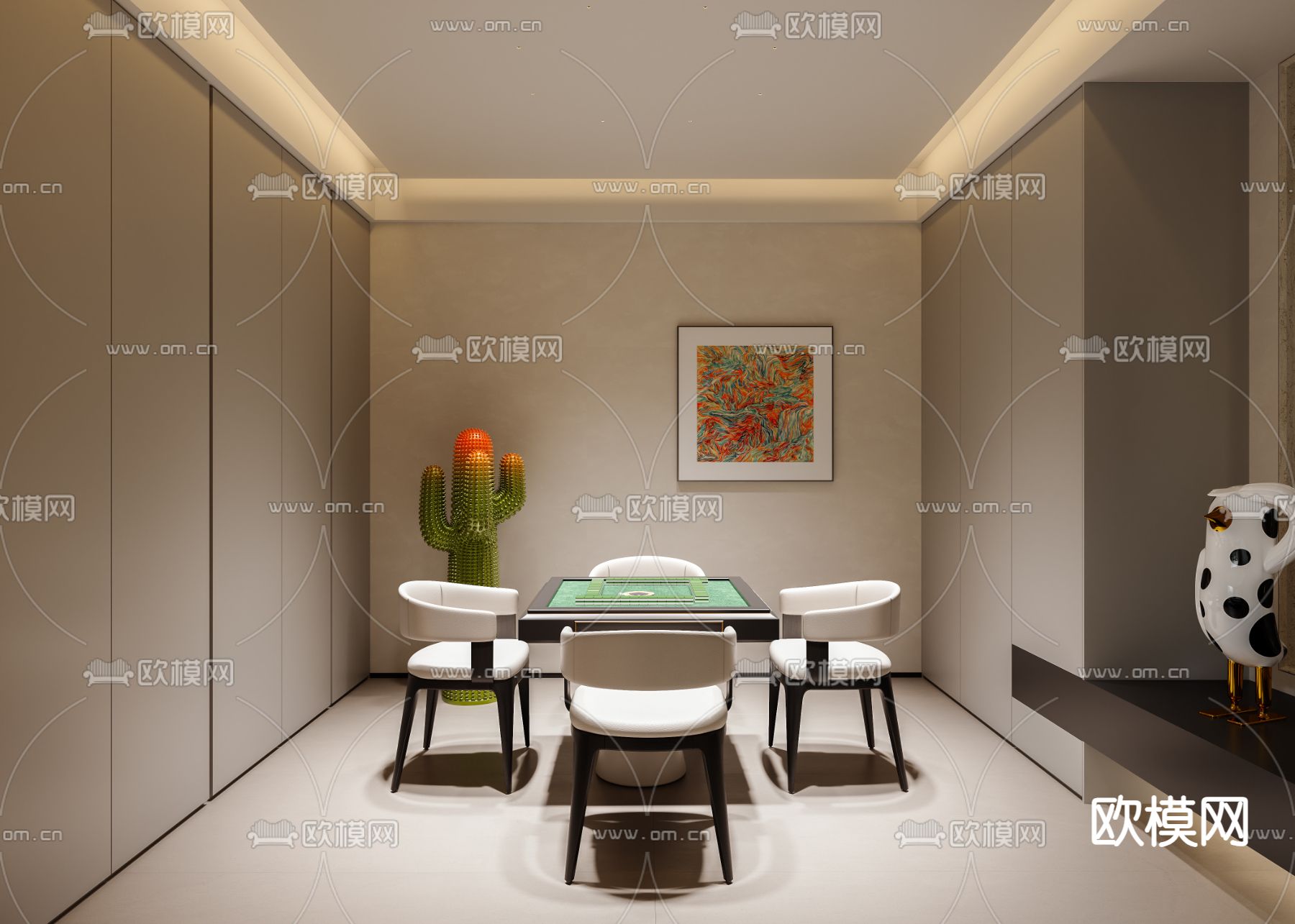 现代地下室 休闲室 品酒室3d模型下载（渲染图5）