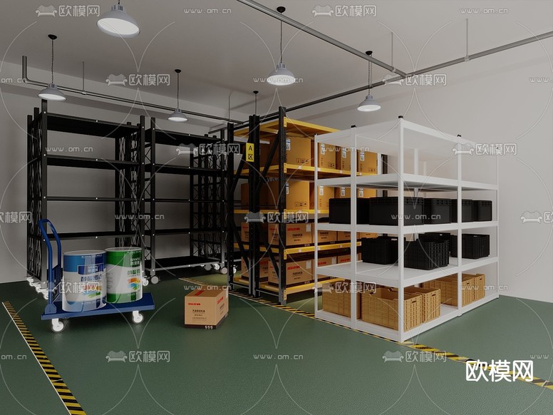 厂房仓库 物流仓库3d模型下载