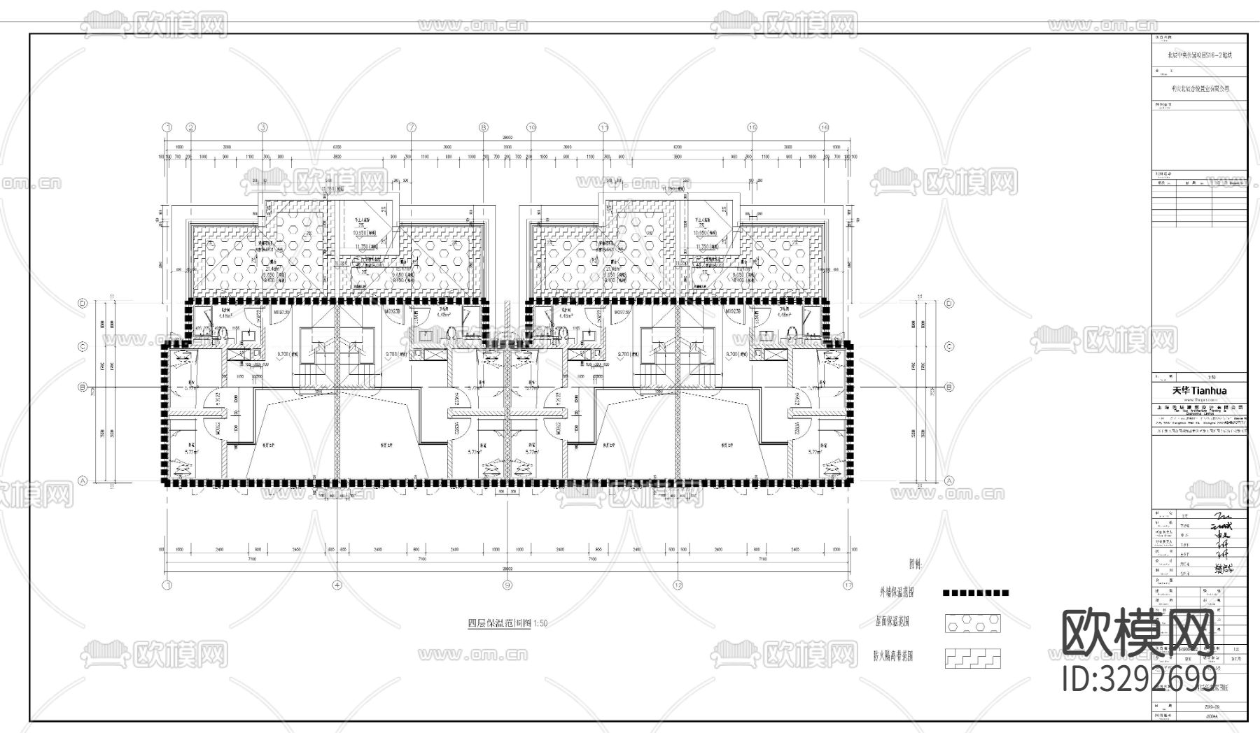 小区地块绿色建筑cad施工图下载（渲染图3）