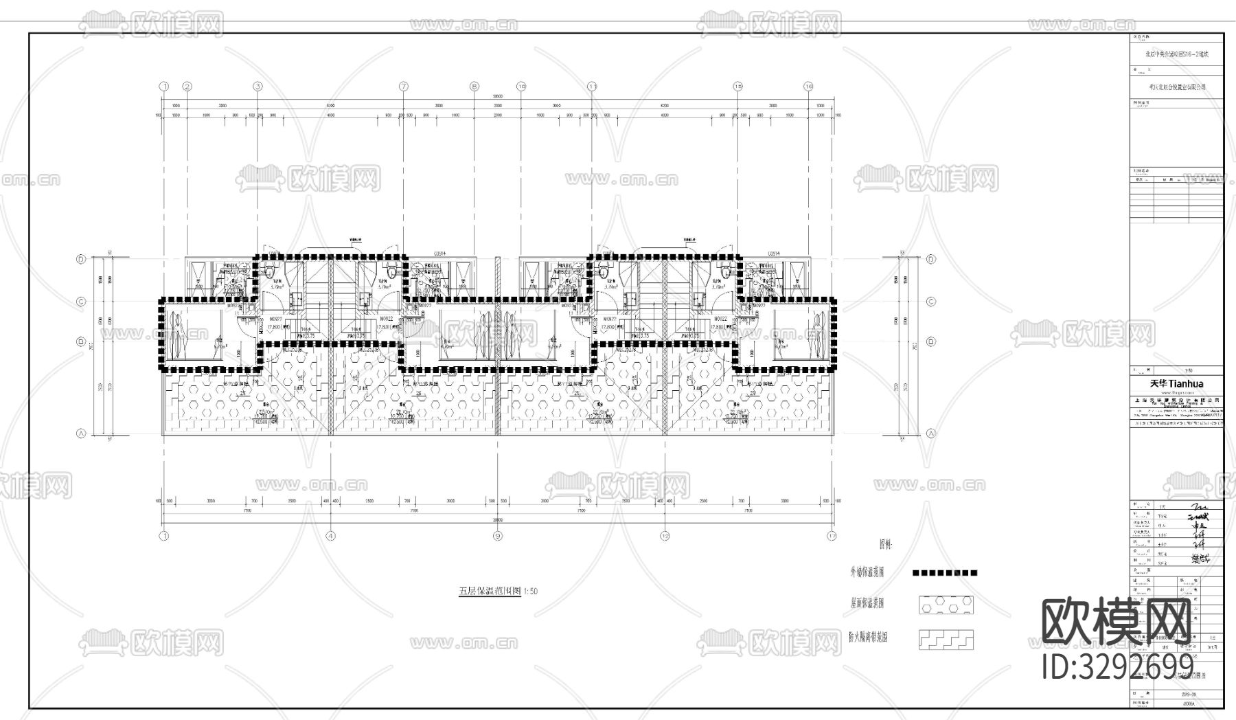 小区地块绿色建筑cad施工图下载（渲染图1）
