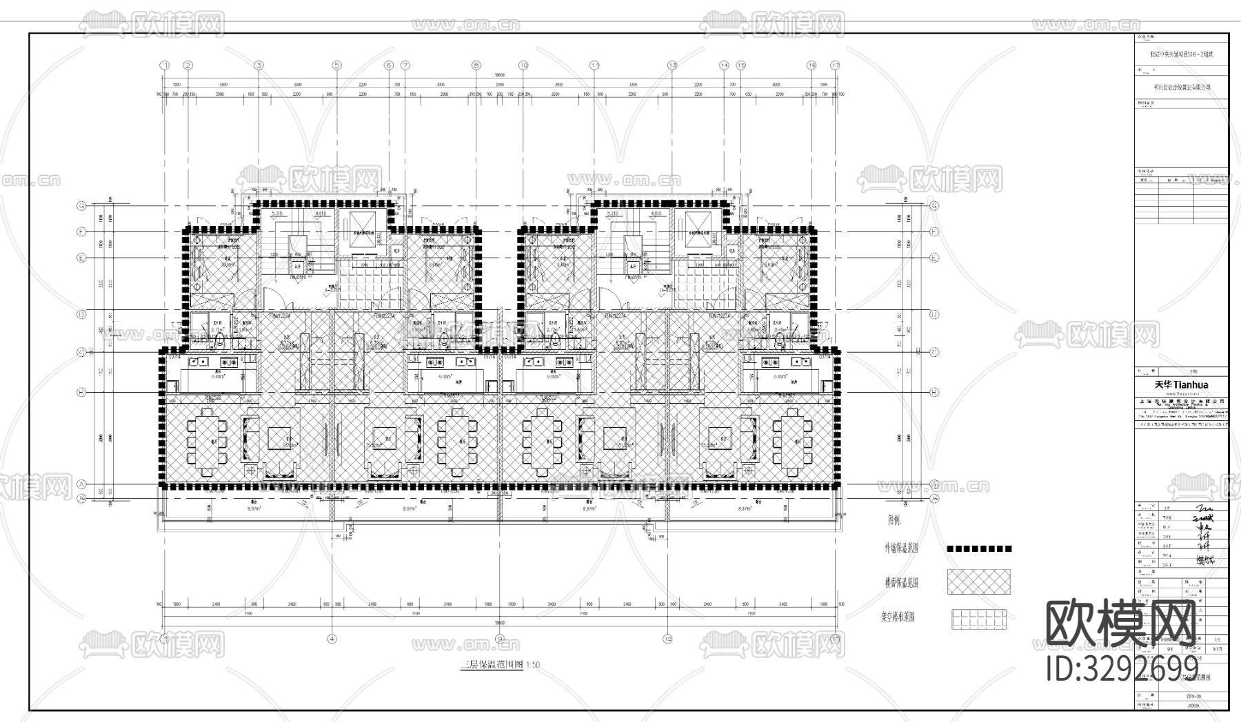 小区地块绿色建筑cad施工图下载（渲染图4）