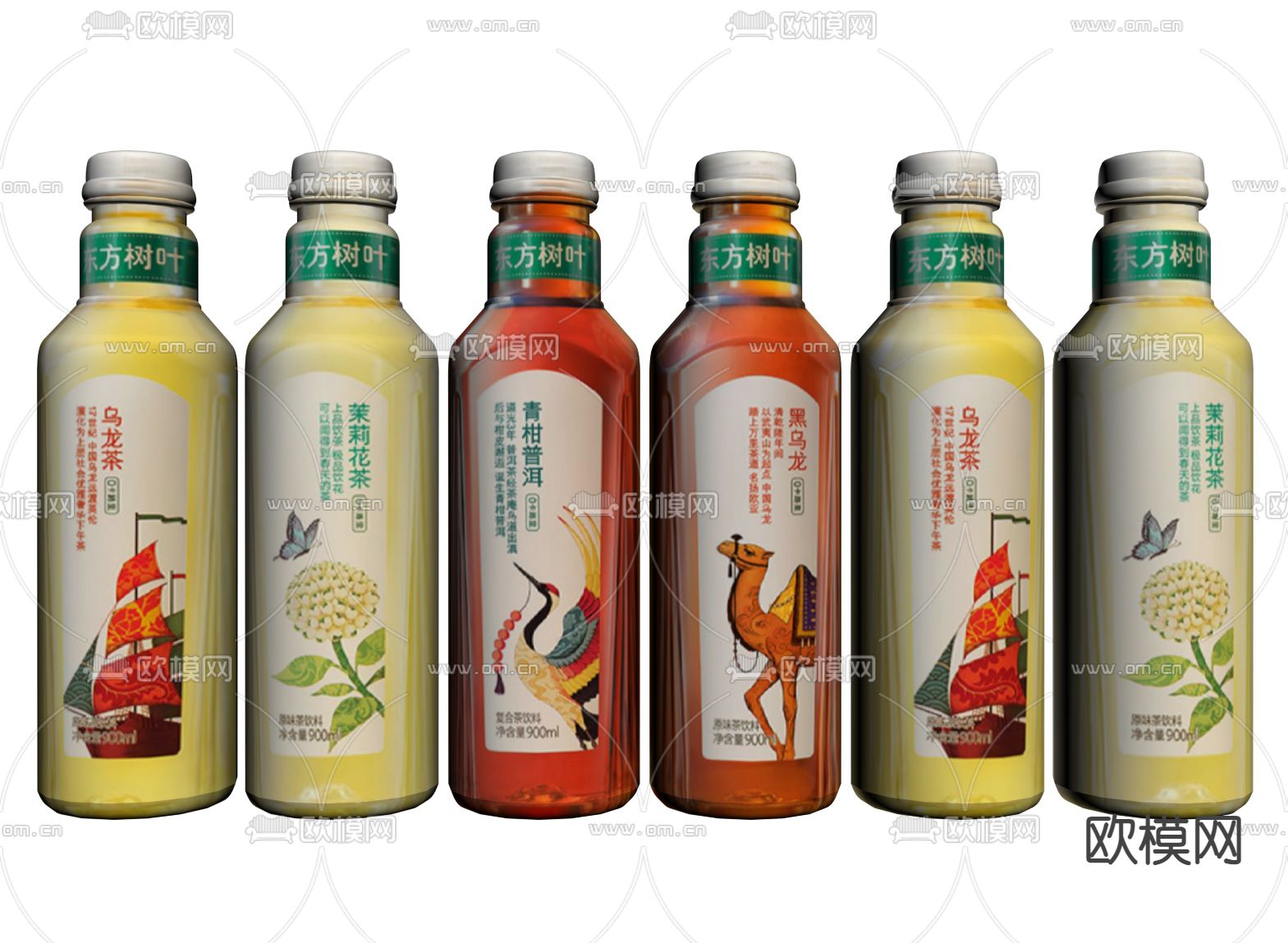 东方树叶 饮料 汽水su模型下载（渲染图2）