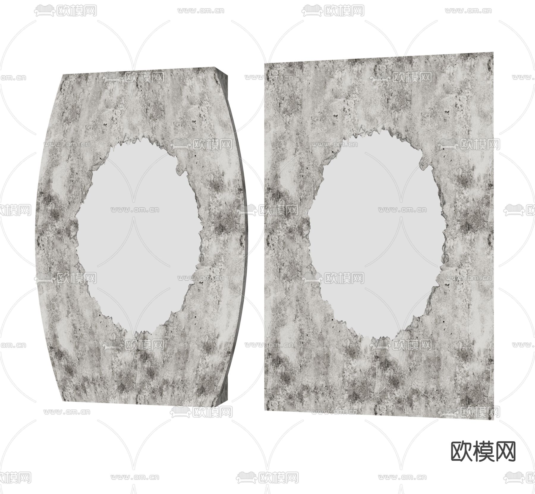 镜子 装饰镜su模型下载（渲染图2）