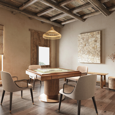  侘寂棋牌室su模型 