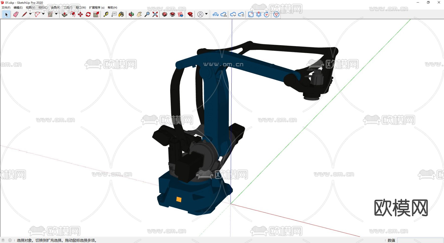 机械臂su模型下载（渲染图1）