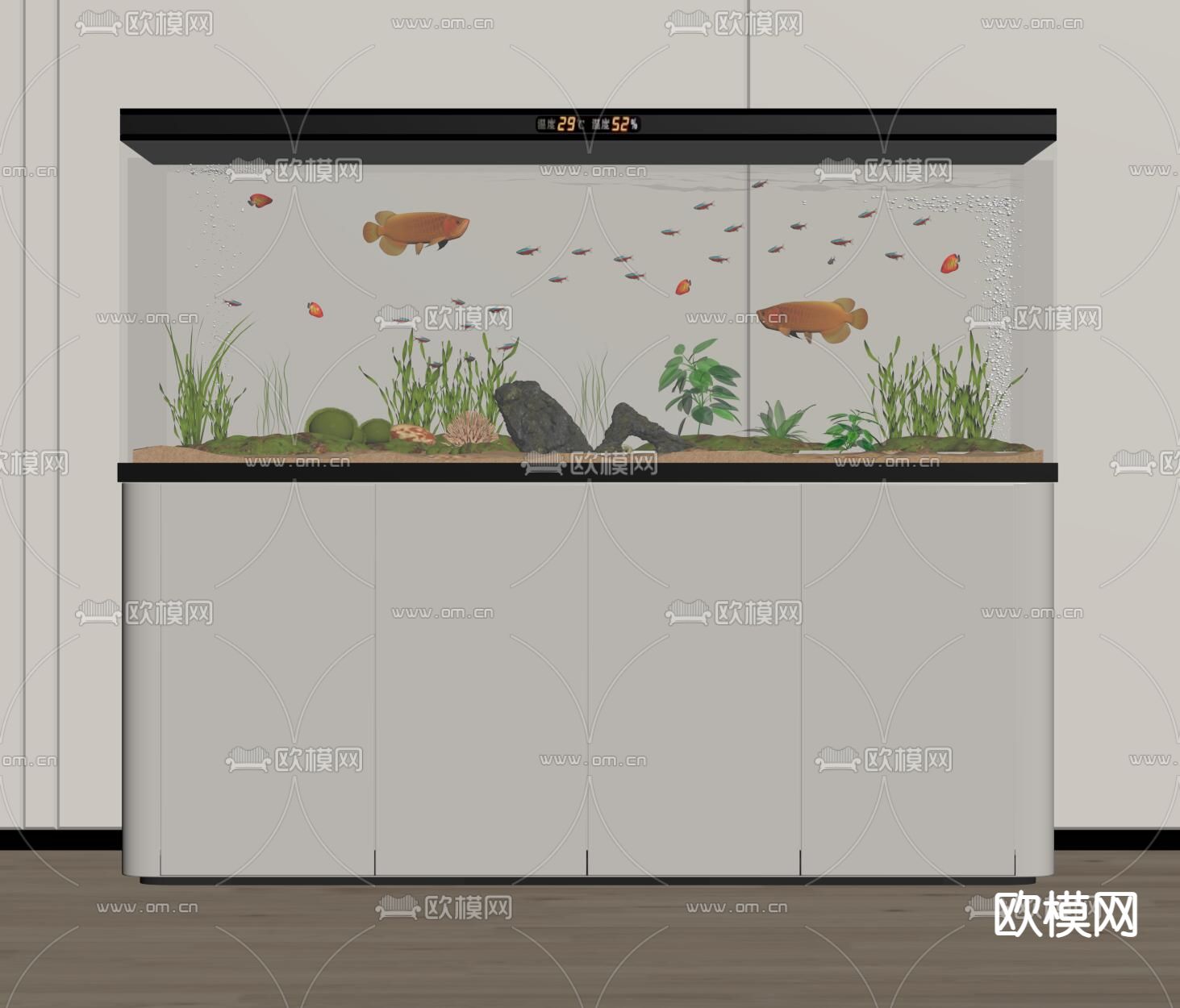 鱼缸 水族su模型下载（渲染图1）