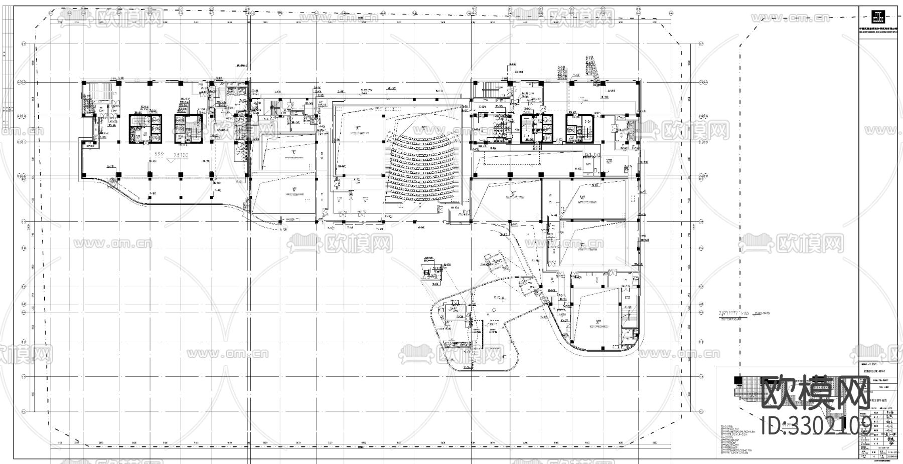 高层公建给排水cad施工图下载（渲染图2）