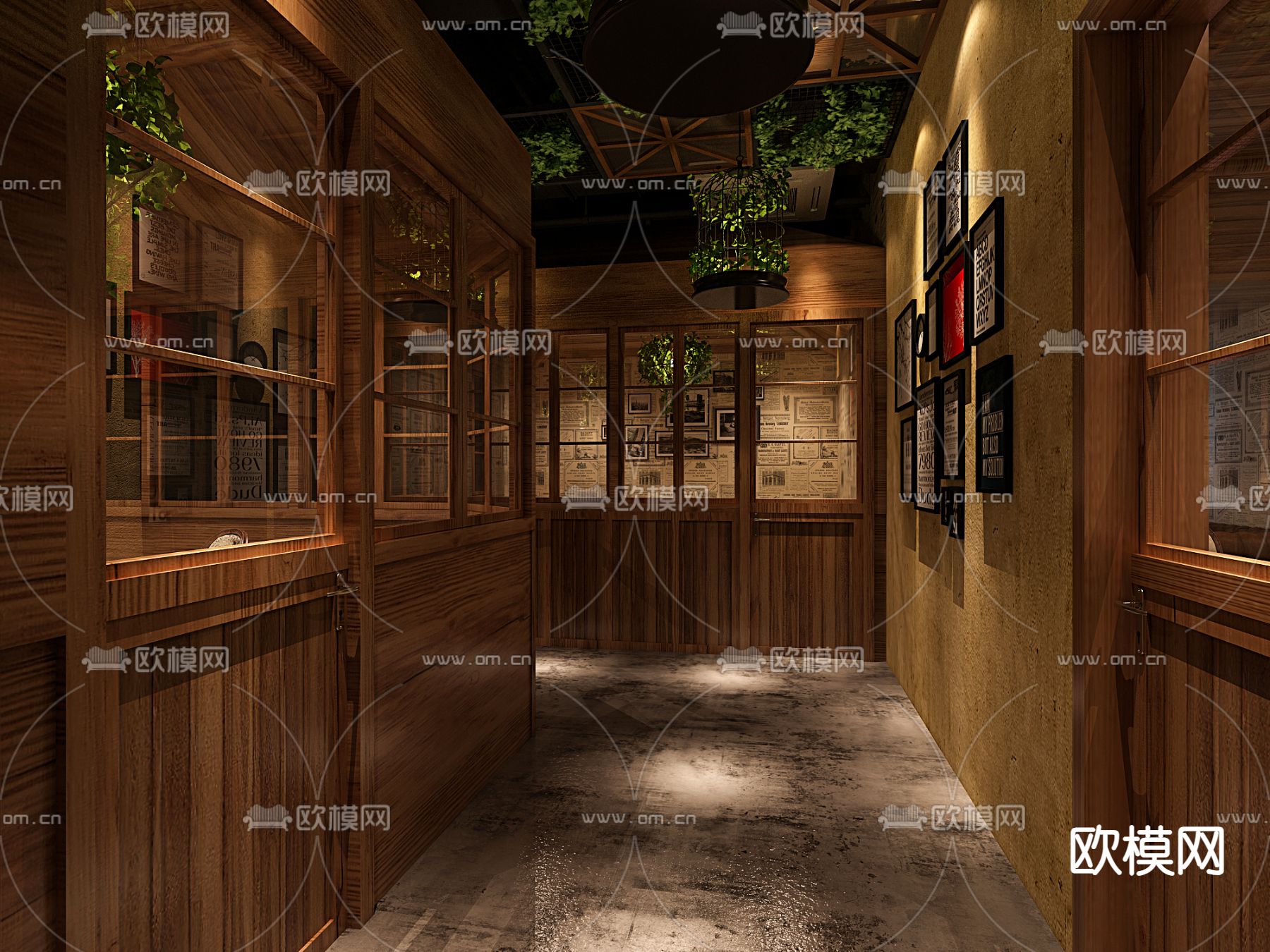 北欧音乐餐厅 酒吧3d模型下载（渲染图2）