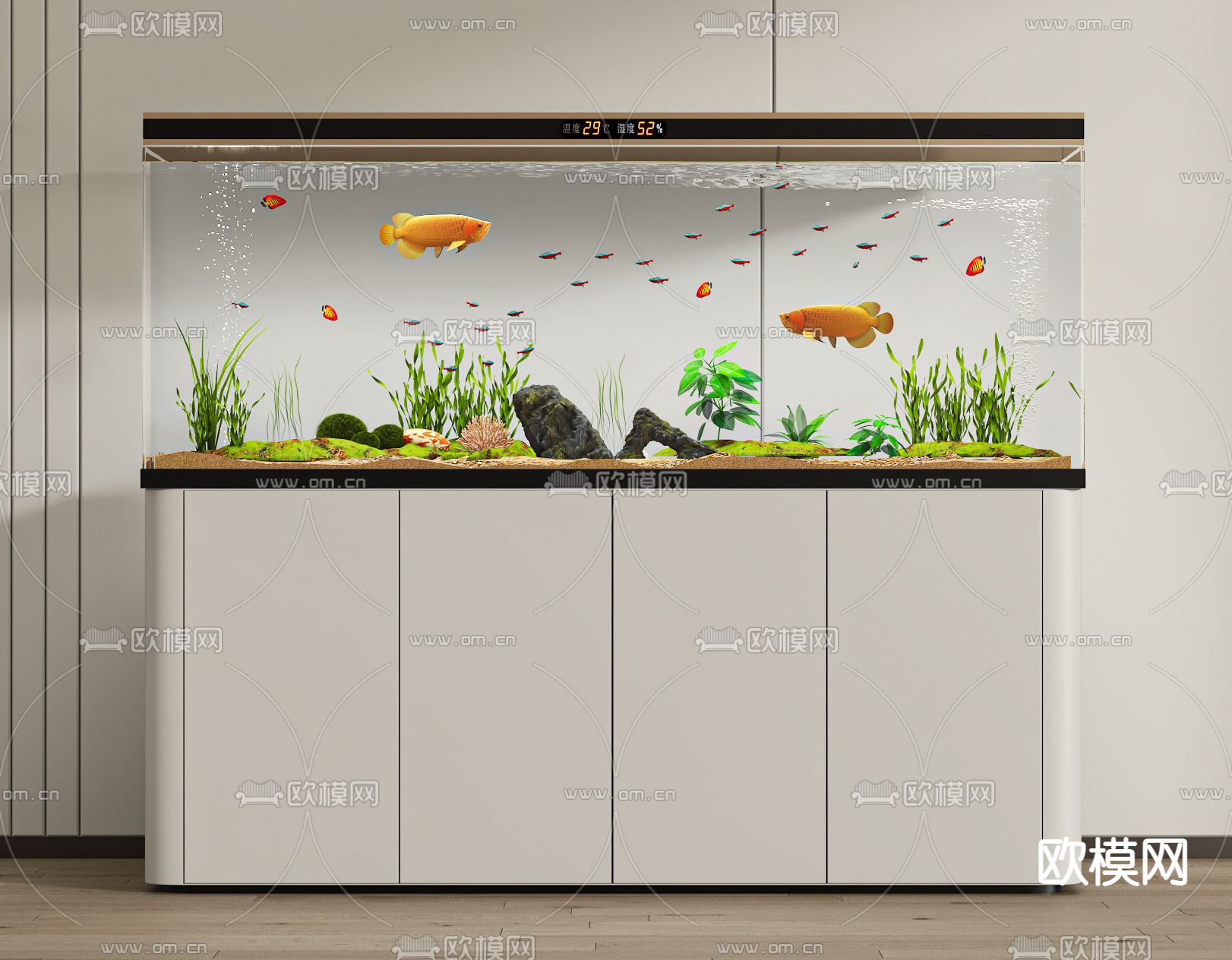 鱼缸 水族su模型下载（渲染图2）