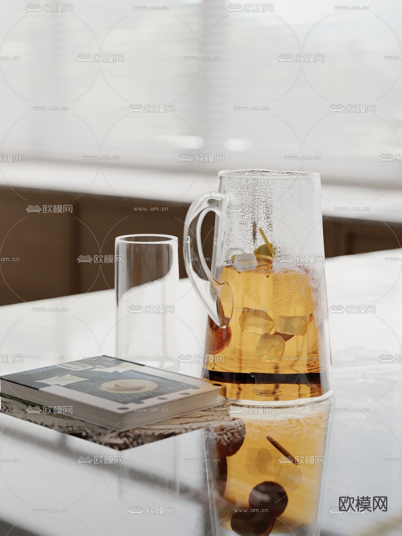 现代餐具 水杯 玻璃杯3d模型下载