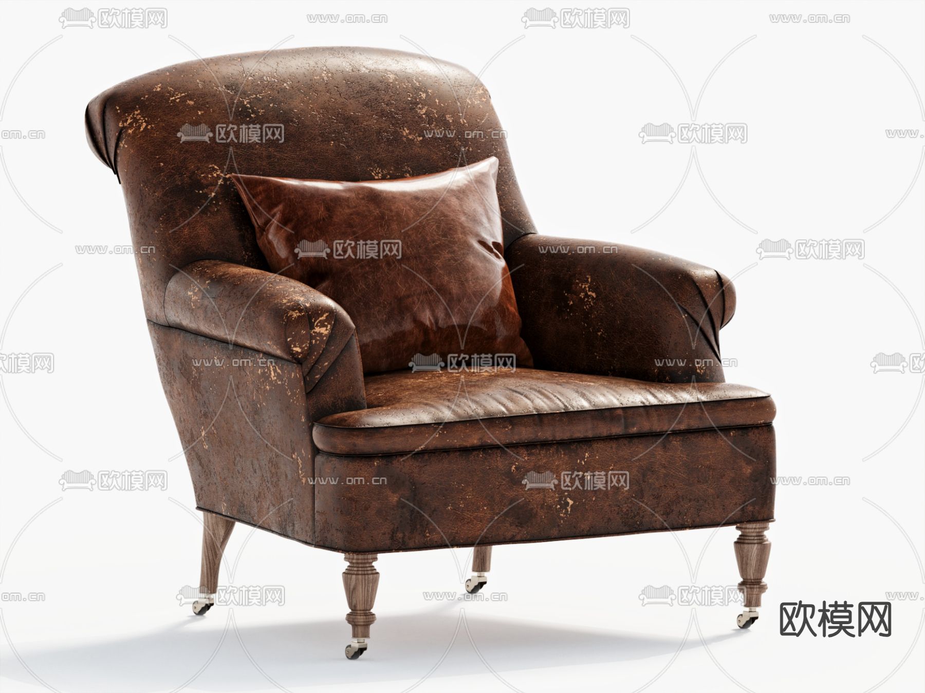 简欧休闲沙发3d模型下载