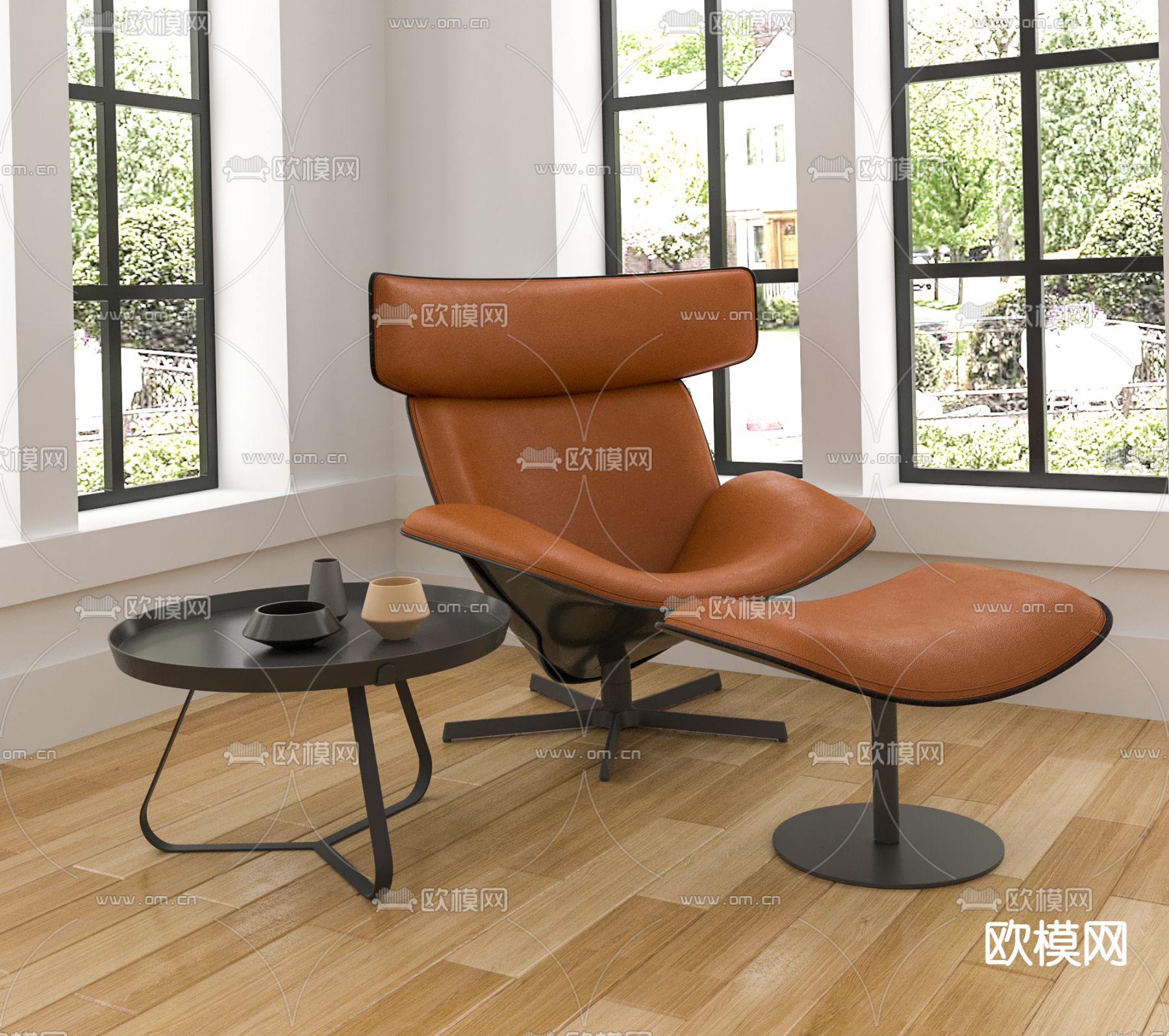 北欧休闲椅3d模型下载