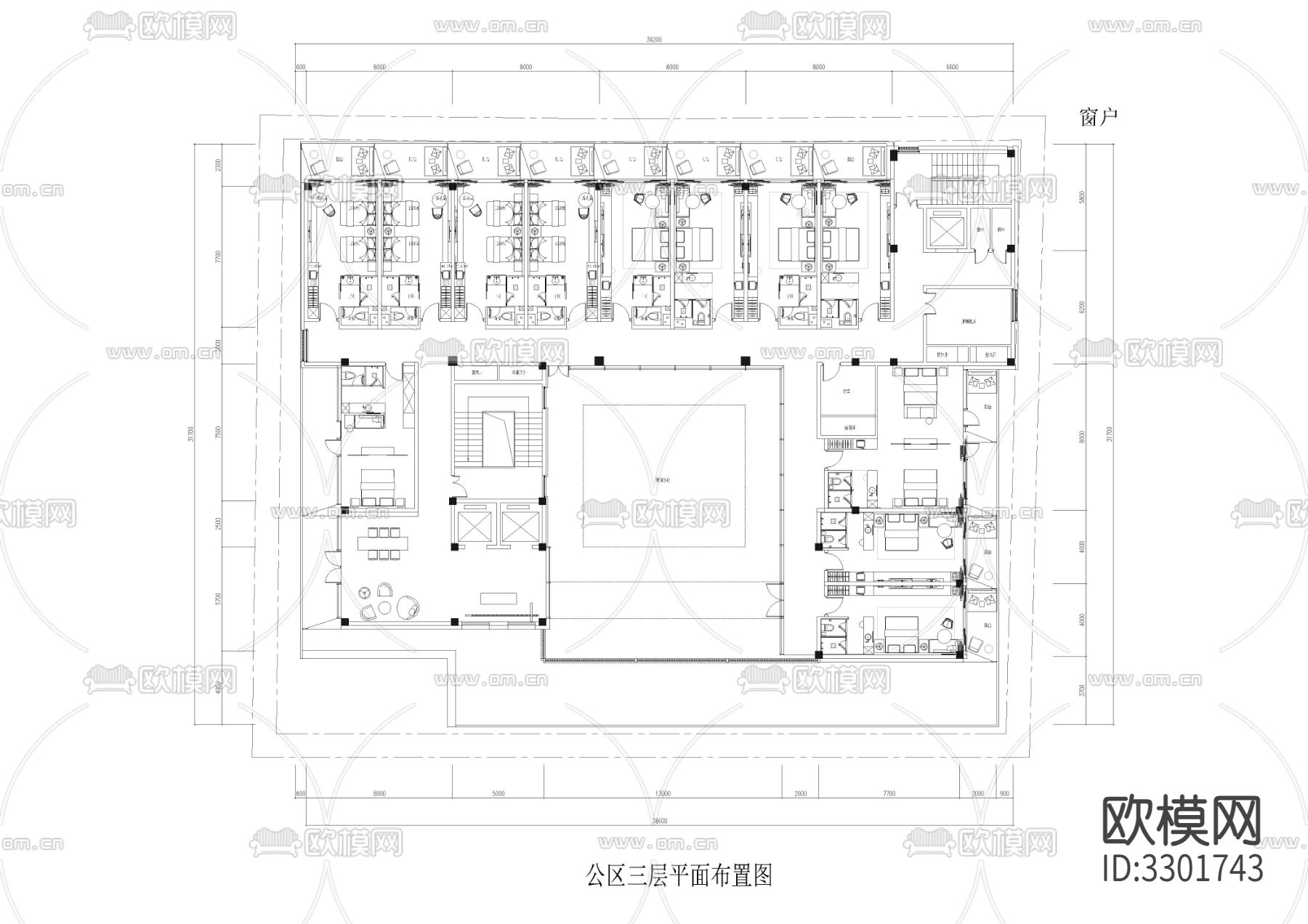 湖畔度假民宿酒店方案cad施工图下载（渲染图3）