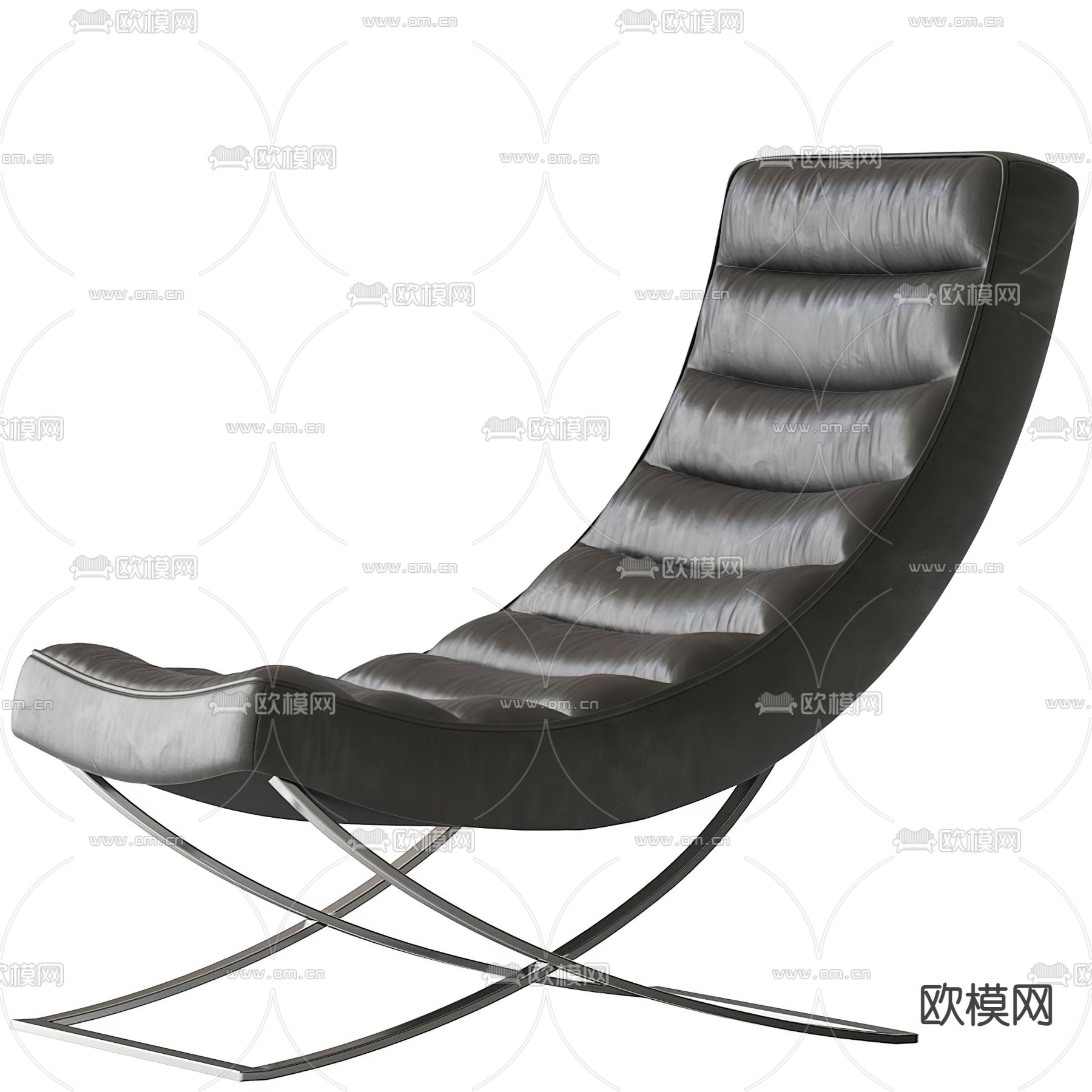 皮革躺椅3d模型下载