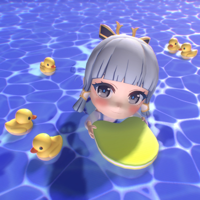  二次元玩偶 可爱玩偶 Q版手办su模型 