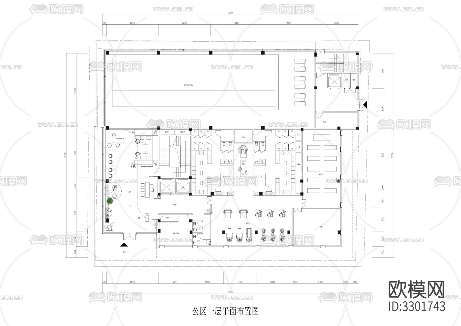 湖畔度假民宿酒店方案cad施工图下载（渲染图1）