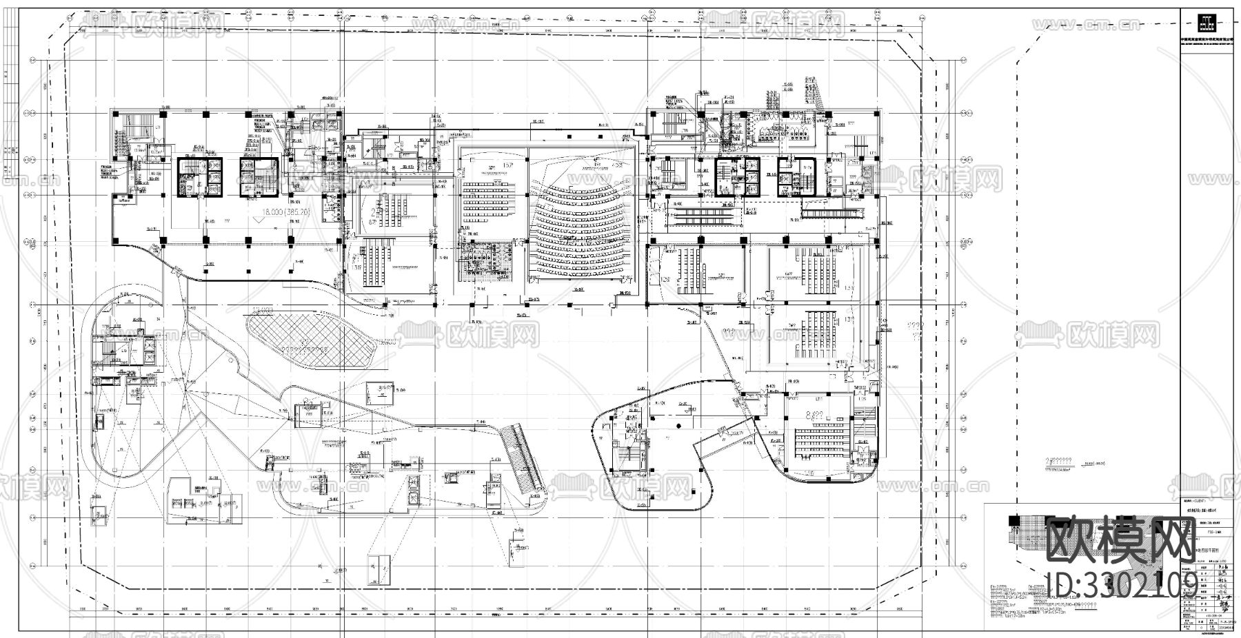 高层公建给排水cad施工图下载（渲染图3）
