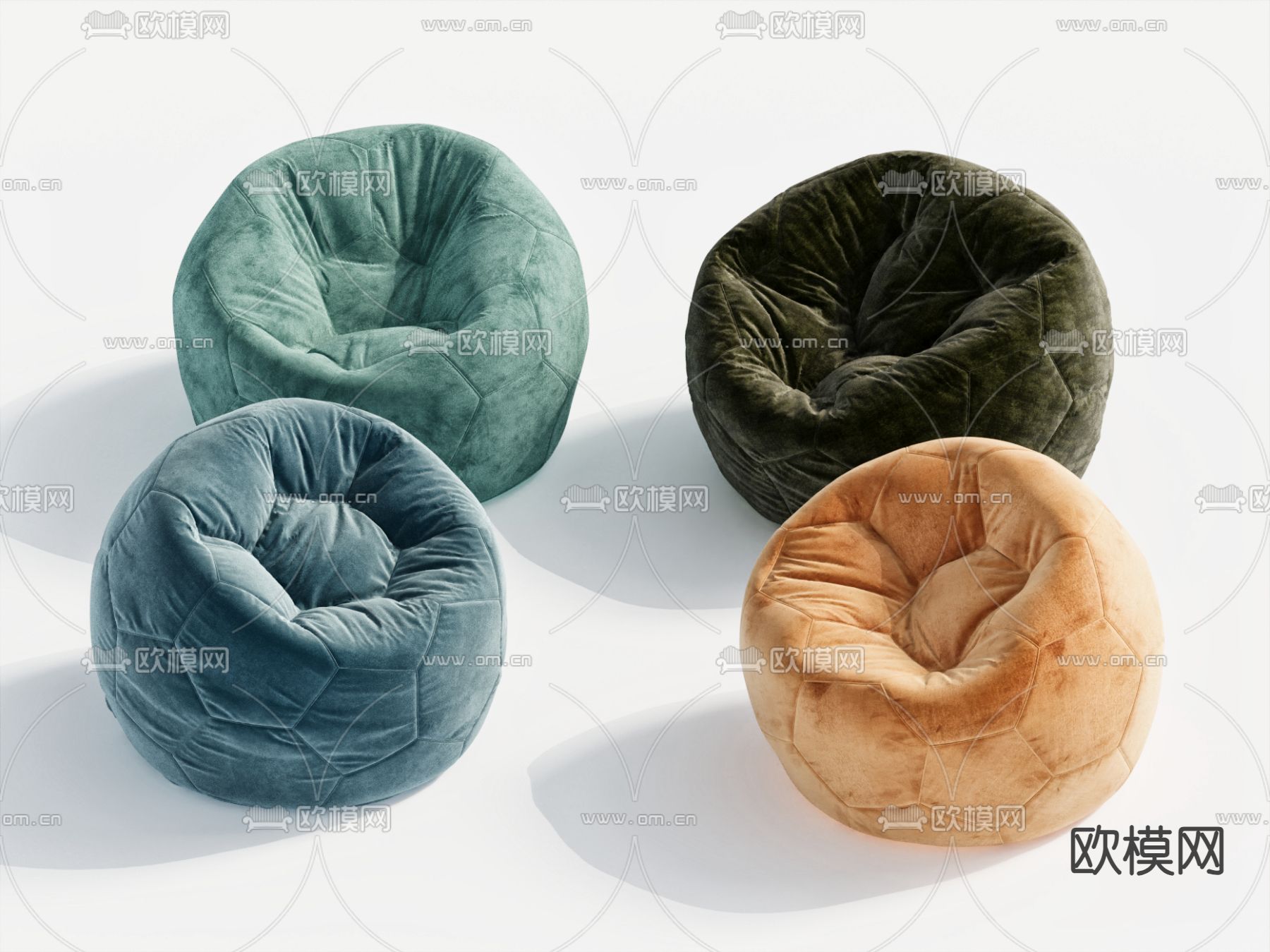 现代懒人沙发3d模型下载