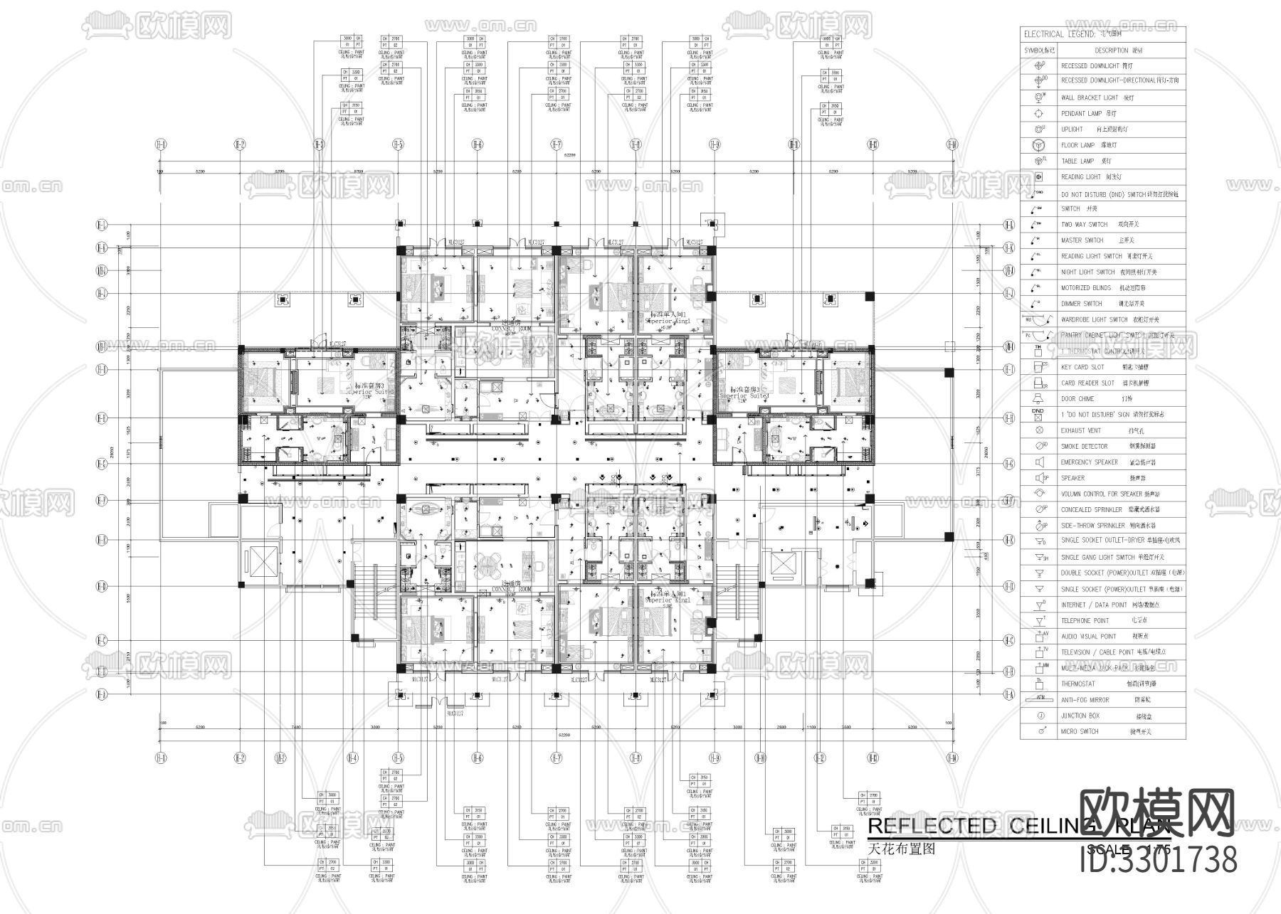 度假民宿别墅酒店cad施工图下载（渲染图3）