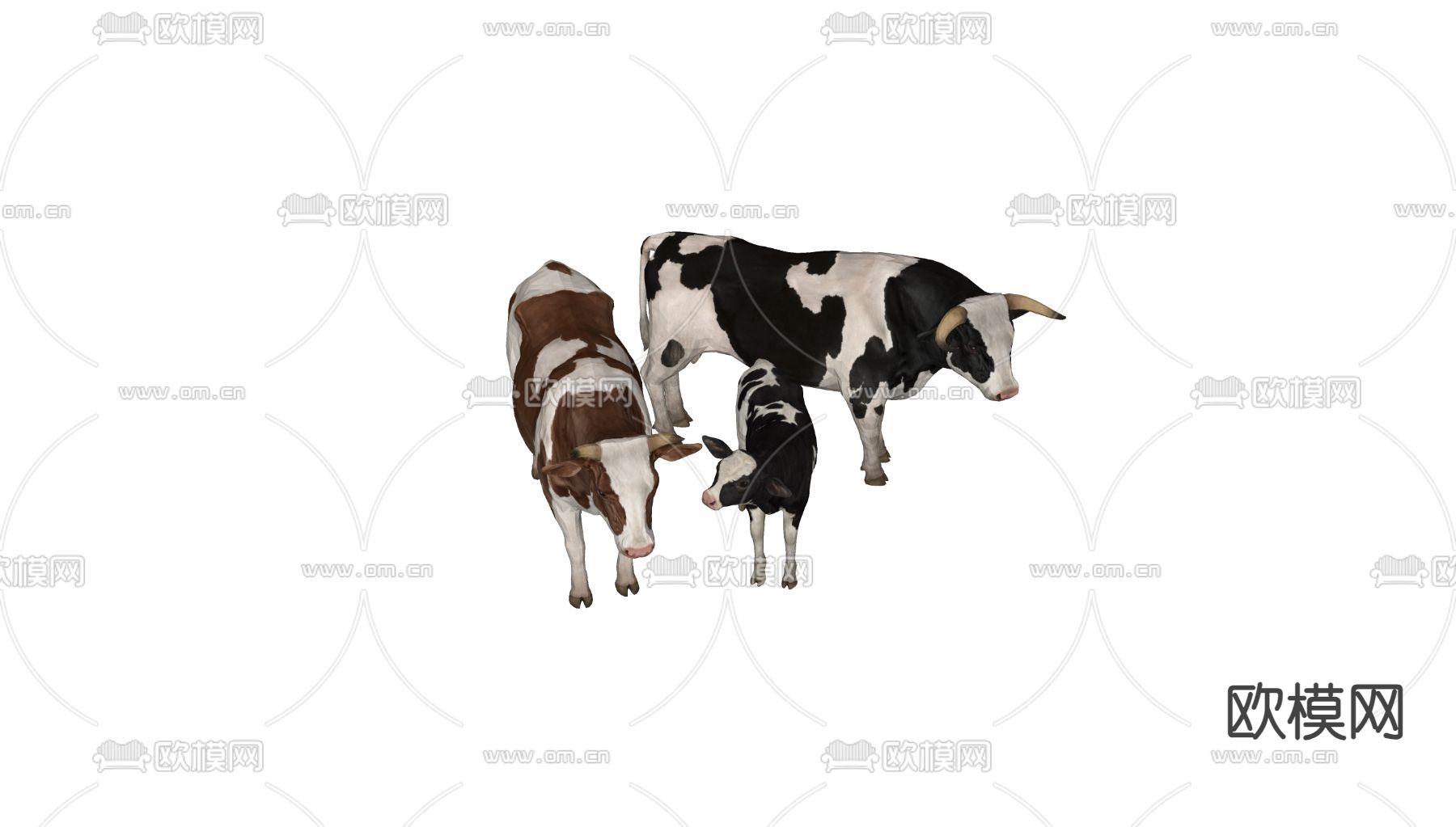 养殖场奶牛 家禽动物su模型下载（渲染图1）