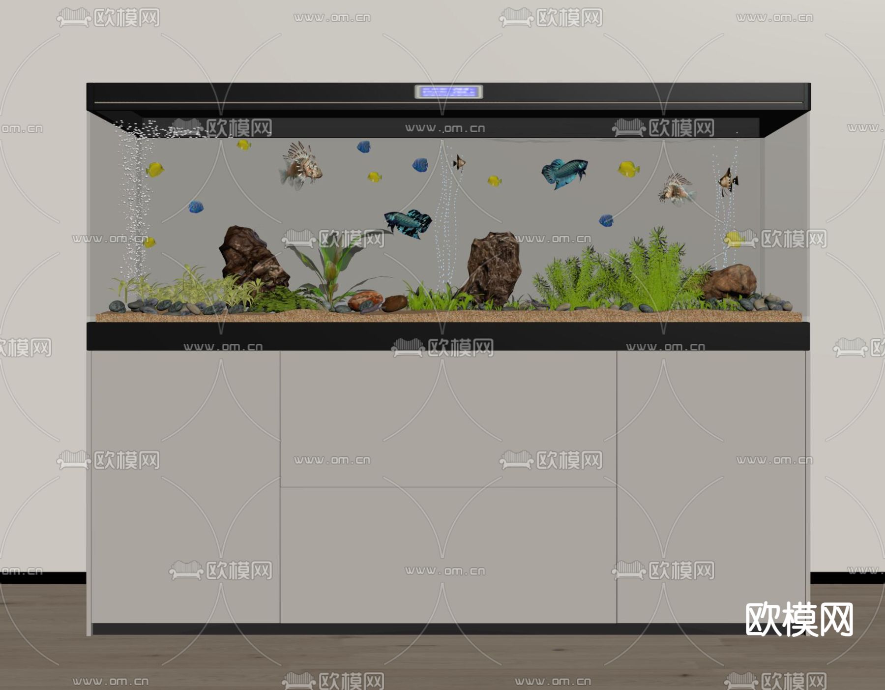 鱼缸 水族su模型下载（渲染图1）