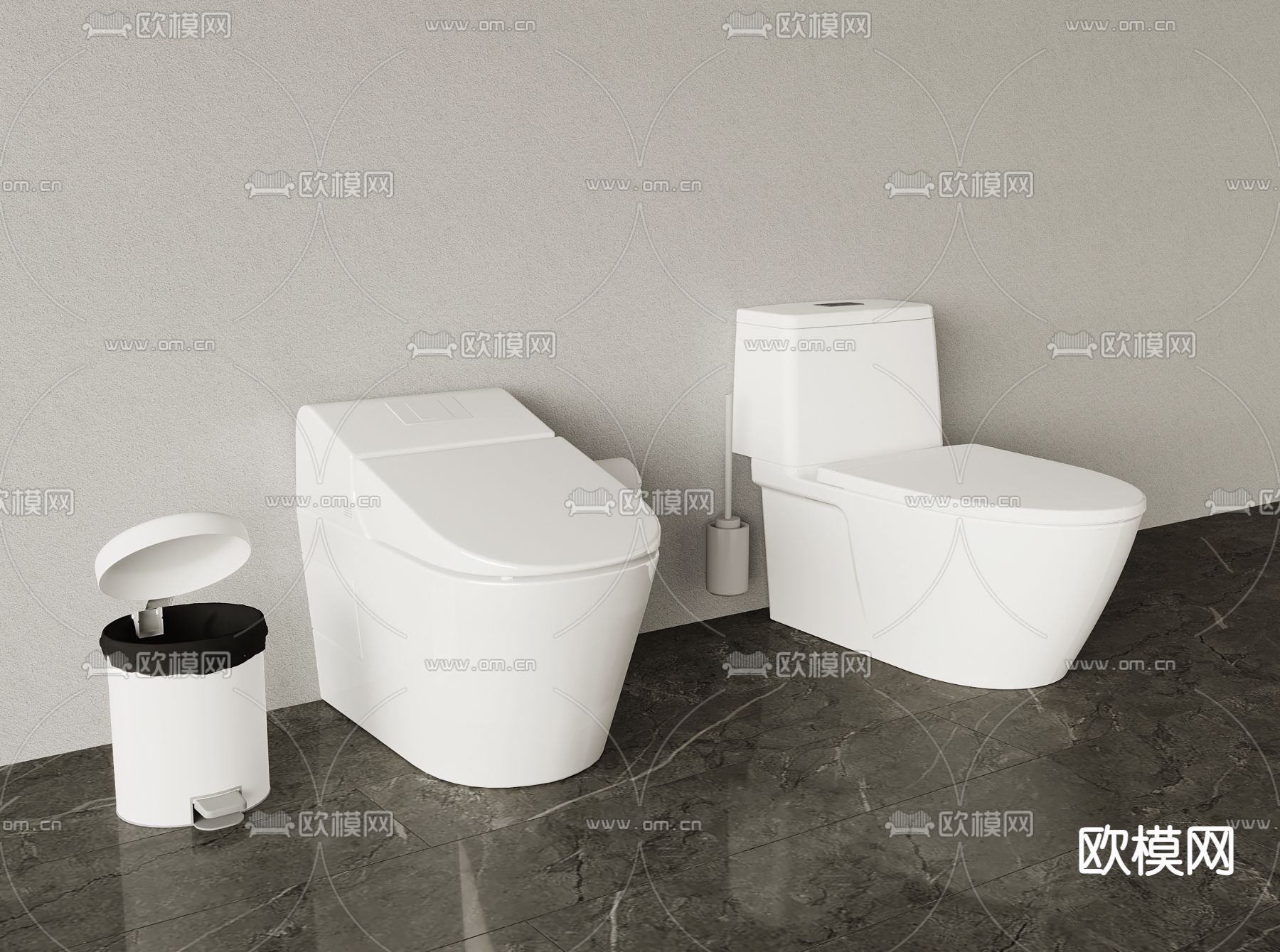 马桶 坐便器3d模型下载