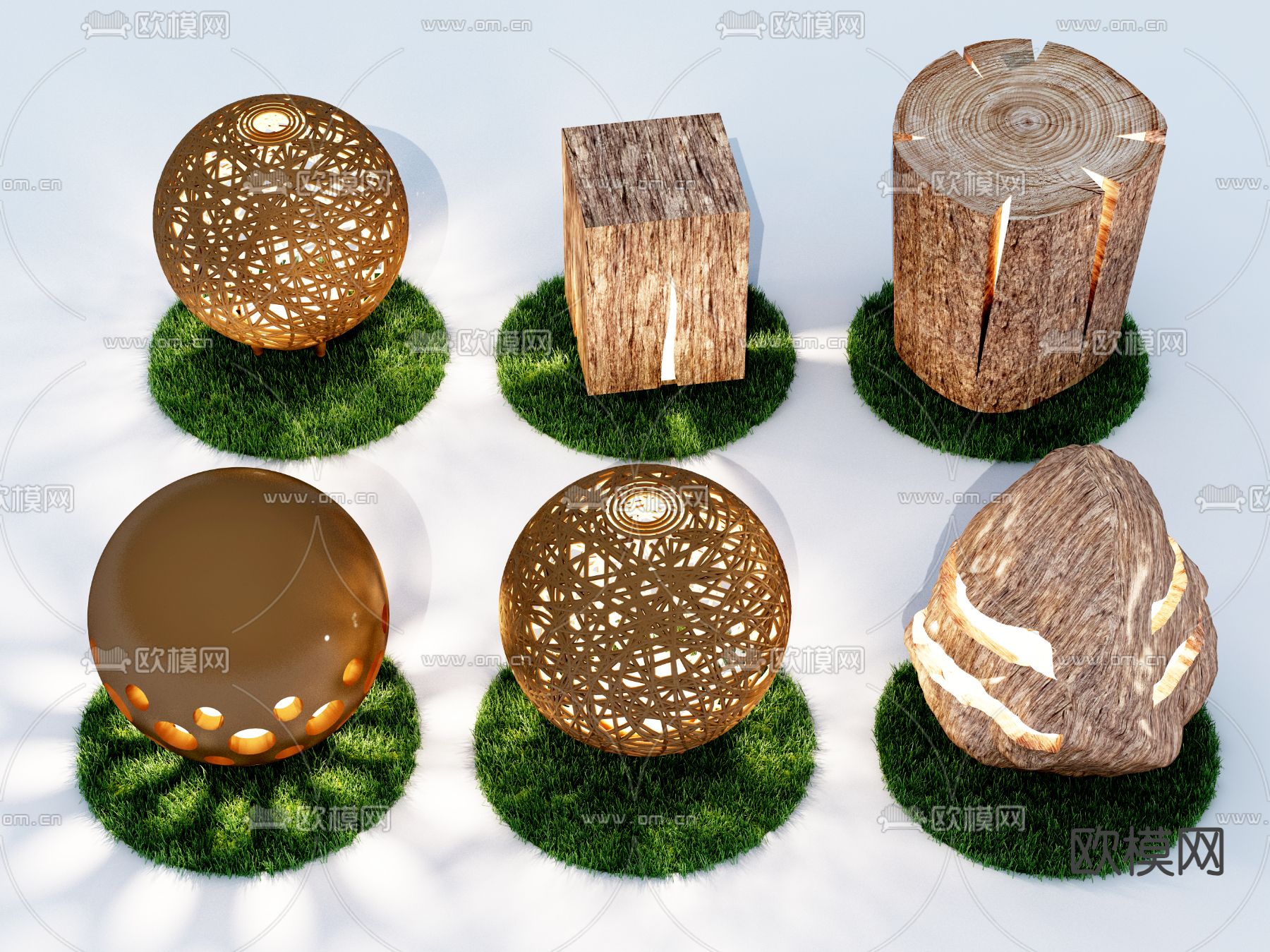 户外灯 草坪灯 景观灯3d模型下载