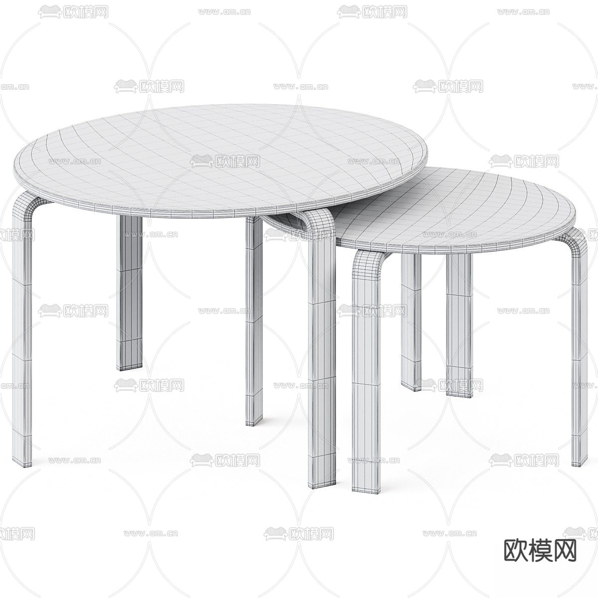 子母茶几3d模型下载（渲染图3）