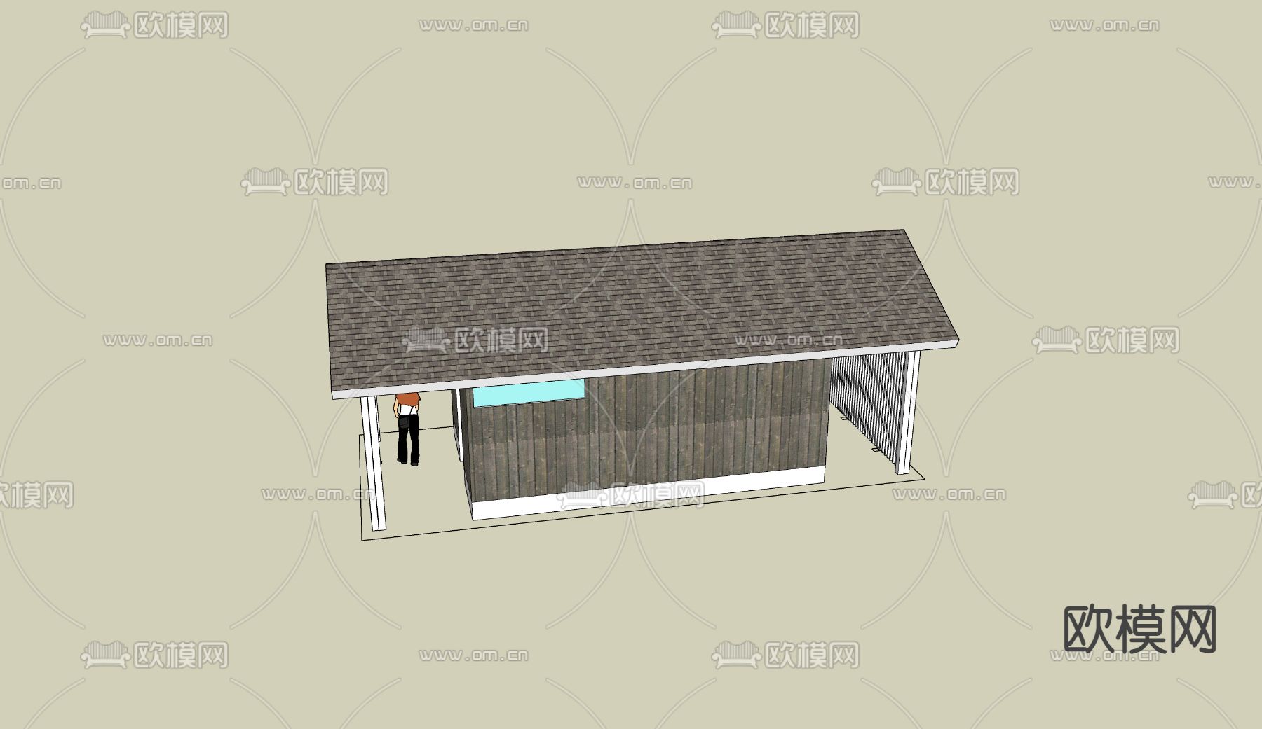 卫生间 公共厕所su模型下载