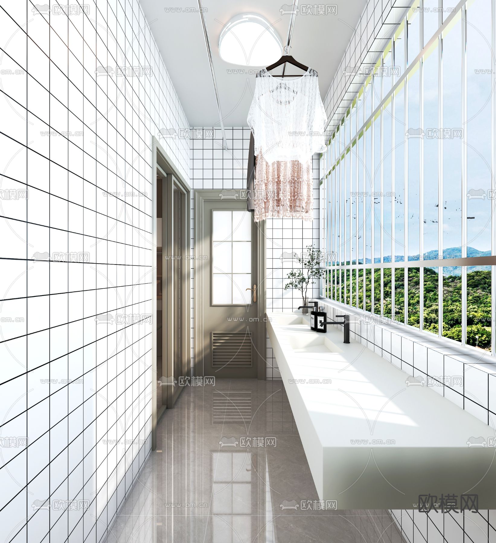 研究生宿舍 大学宿舍3d模型下载（渲染图2）