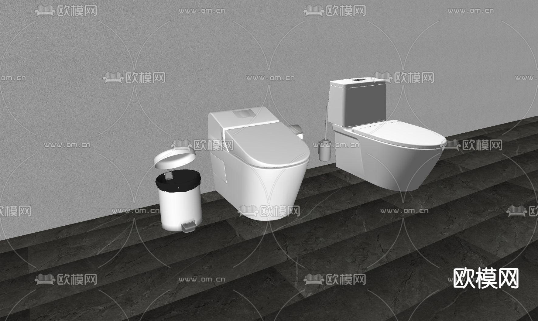 马桶su模型下载（渲染图1）