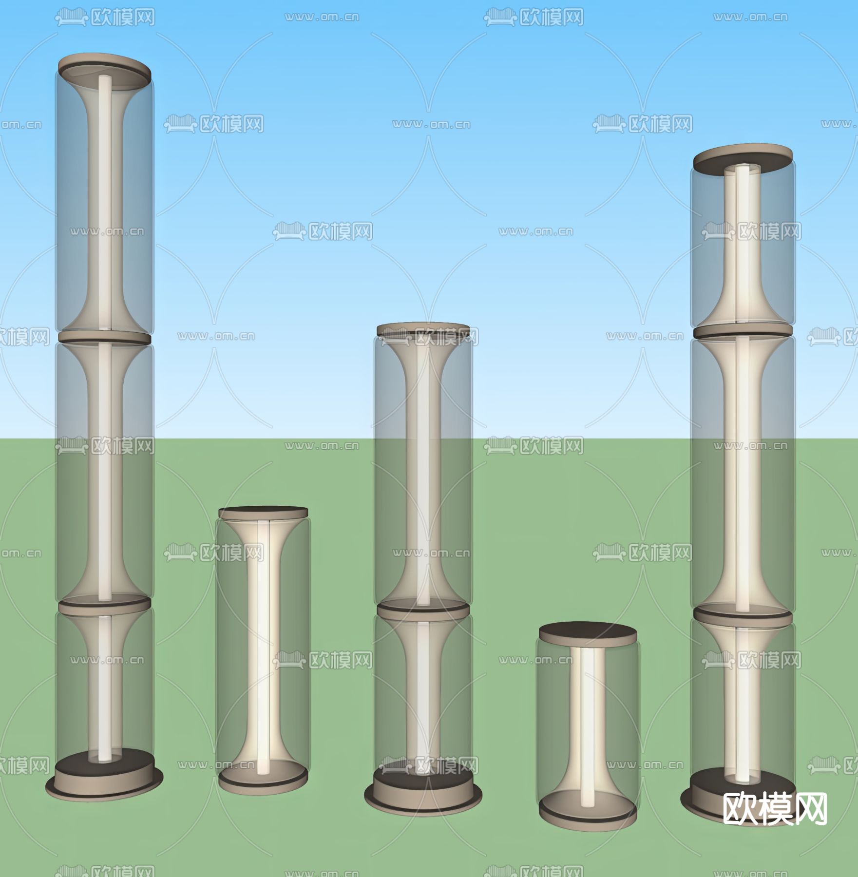 Poliform 落地灯su模型下载（渲染图1）