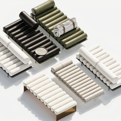  现代长凳 沙发凳 床尾凳su模型 