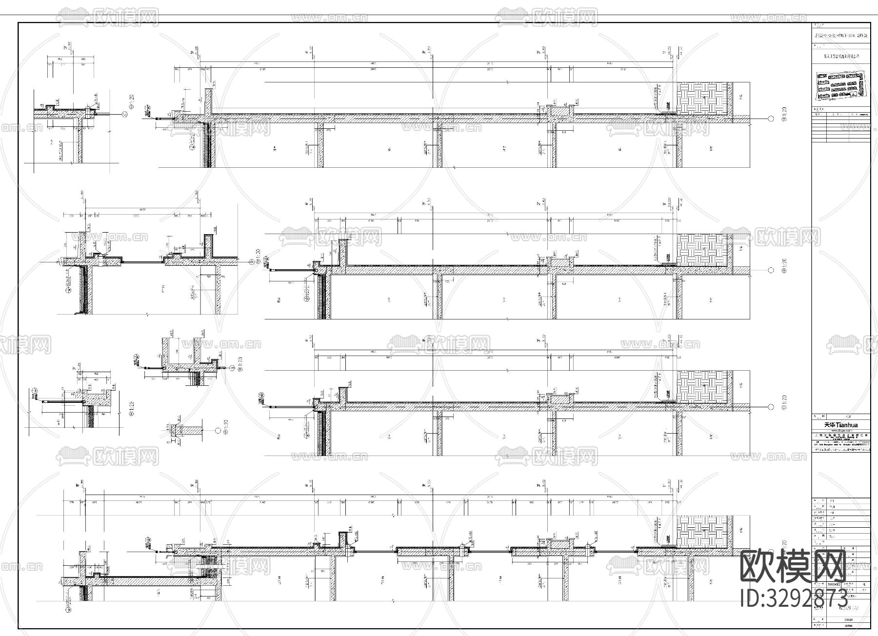住宅楼墙身cad大样下载（渲染图3）