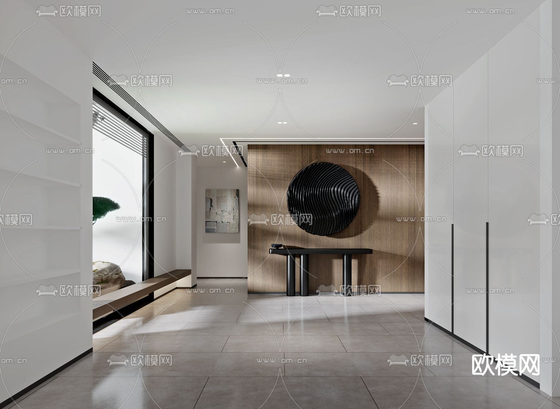 现代入户玄关3d模型下载