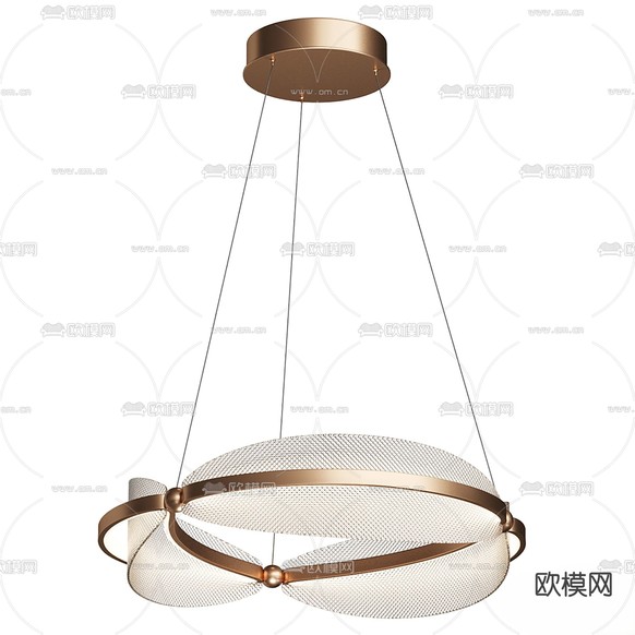 Lampatron 圆环吊灯 大厅吊灯3d模型下载(渲染图2)