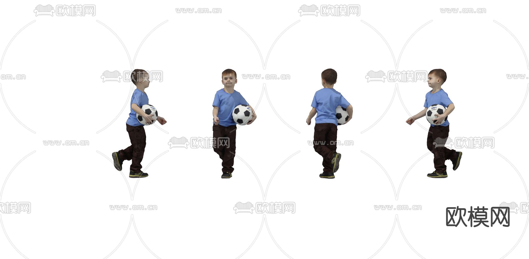 欧式学生 儿童人物su模型下载